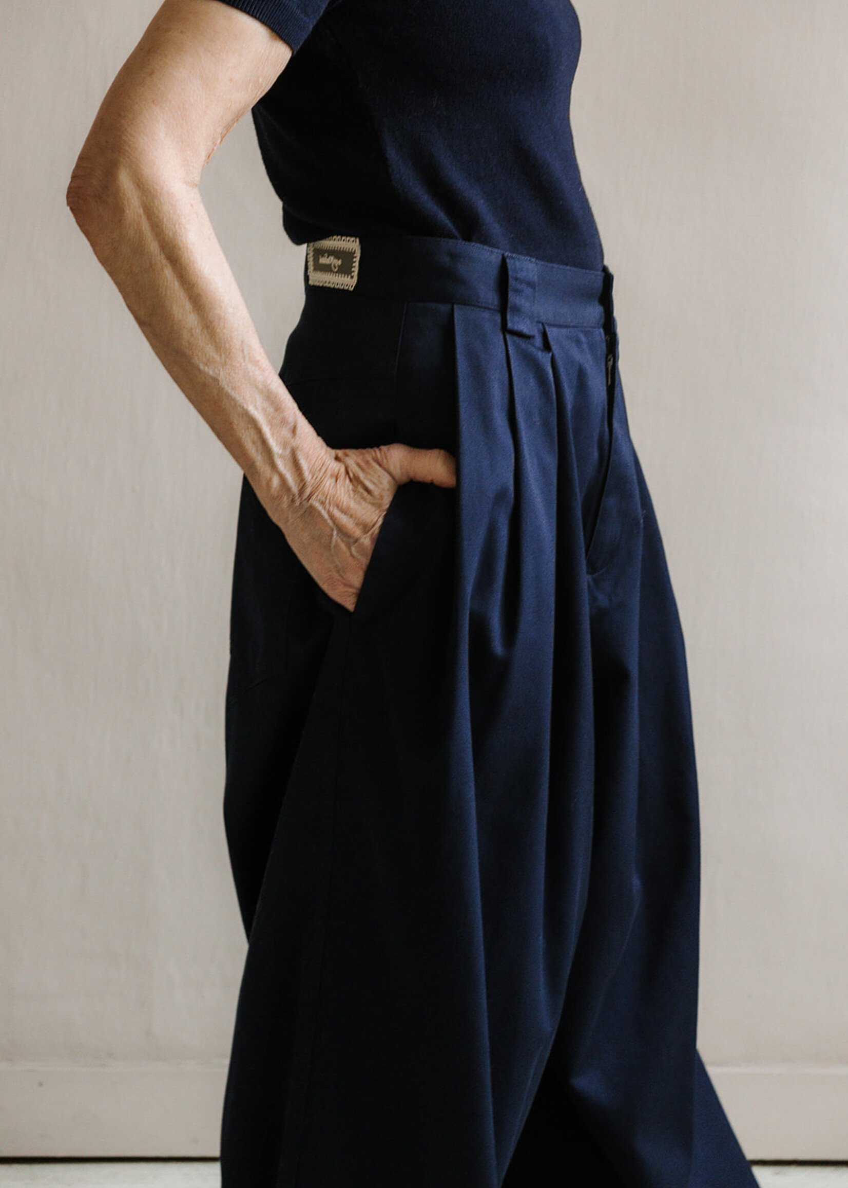 Ottod'Ame wide wide pant darkblue
