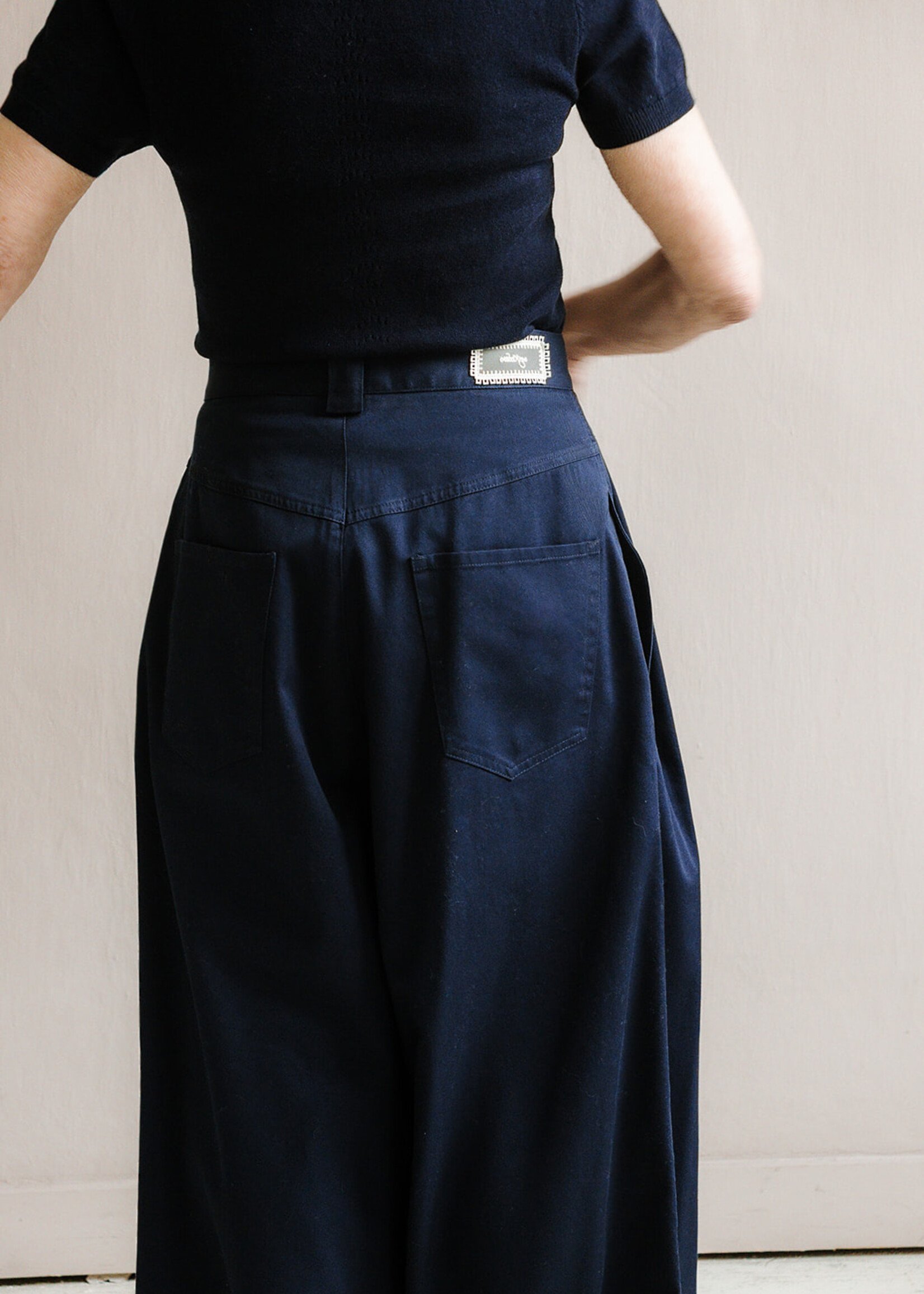 Ottod'Ame wide wide pant darkblue