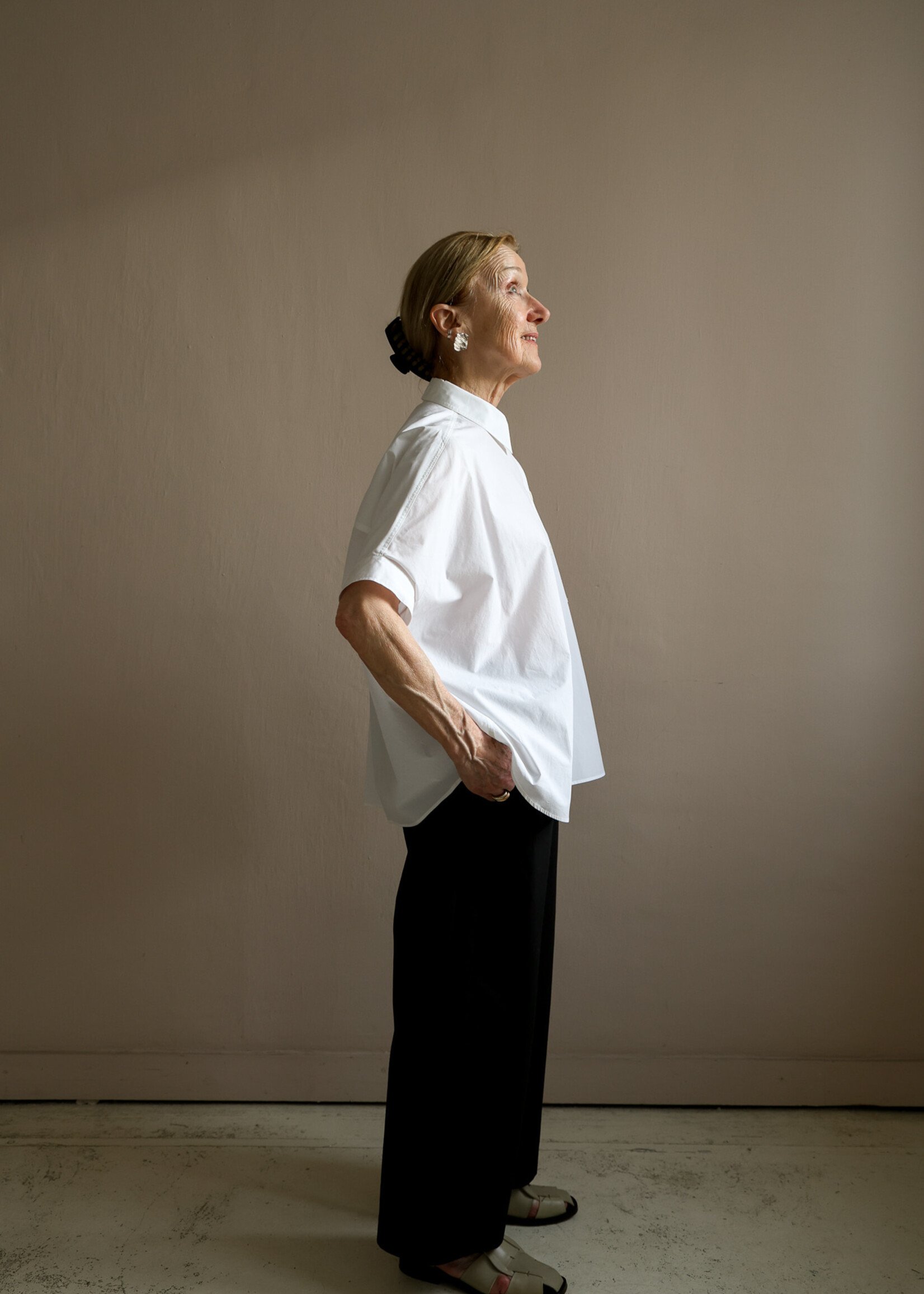 Ottod'Ame wide shirt coton  short sleeve white