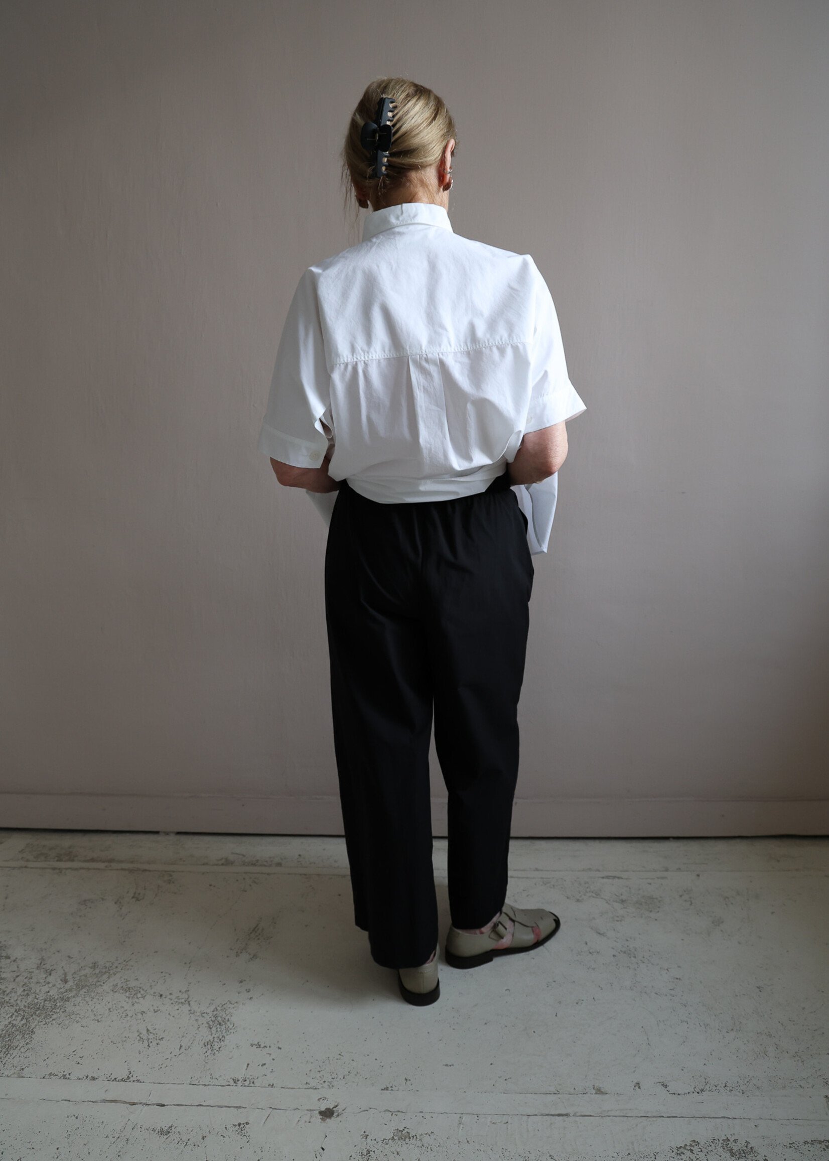 Ottod'Ame wide shirt coton  short sleeve white