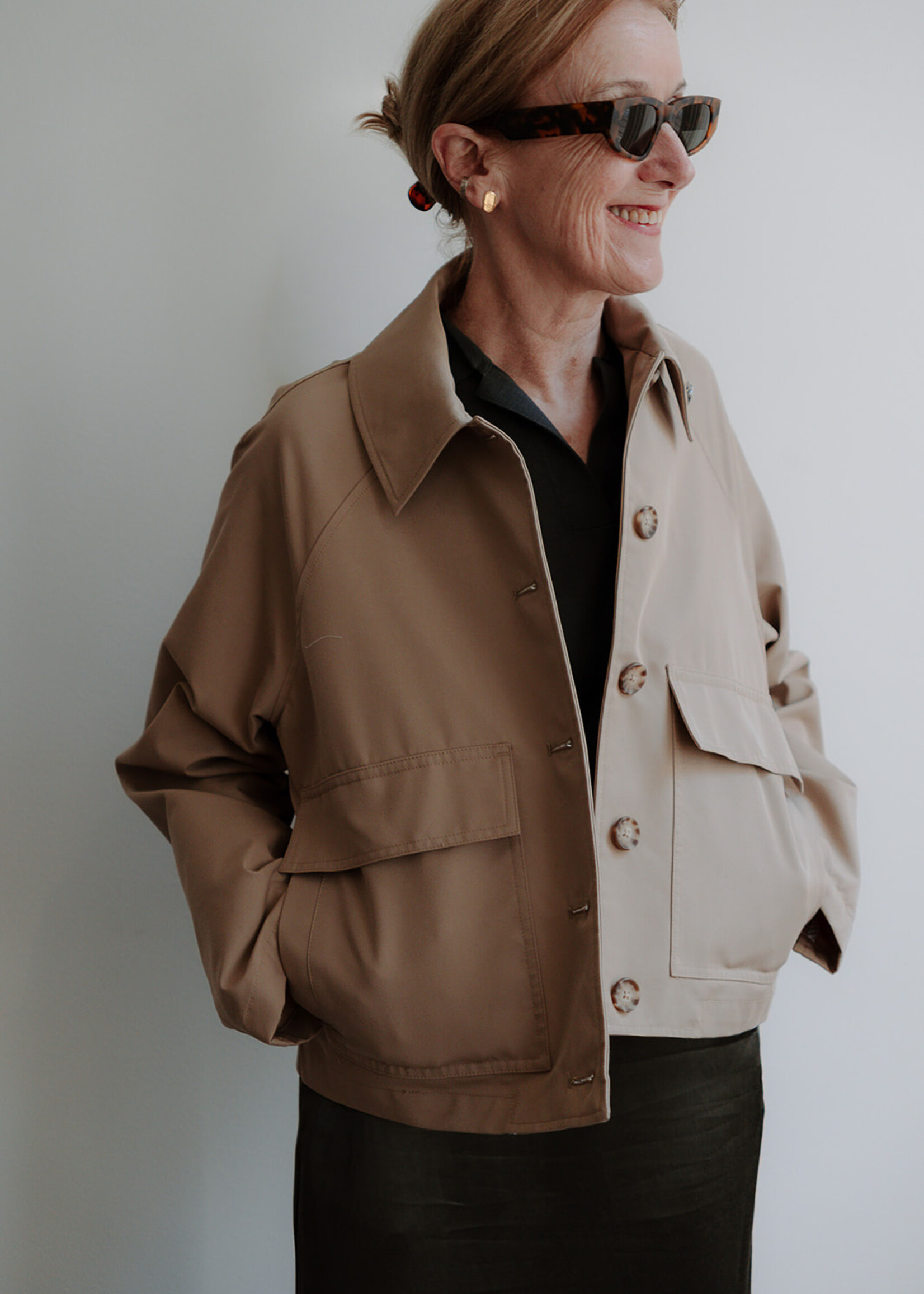 Ottod'Ame Short trench coat with pockets