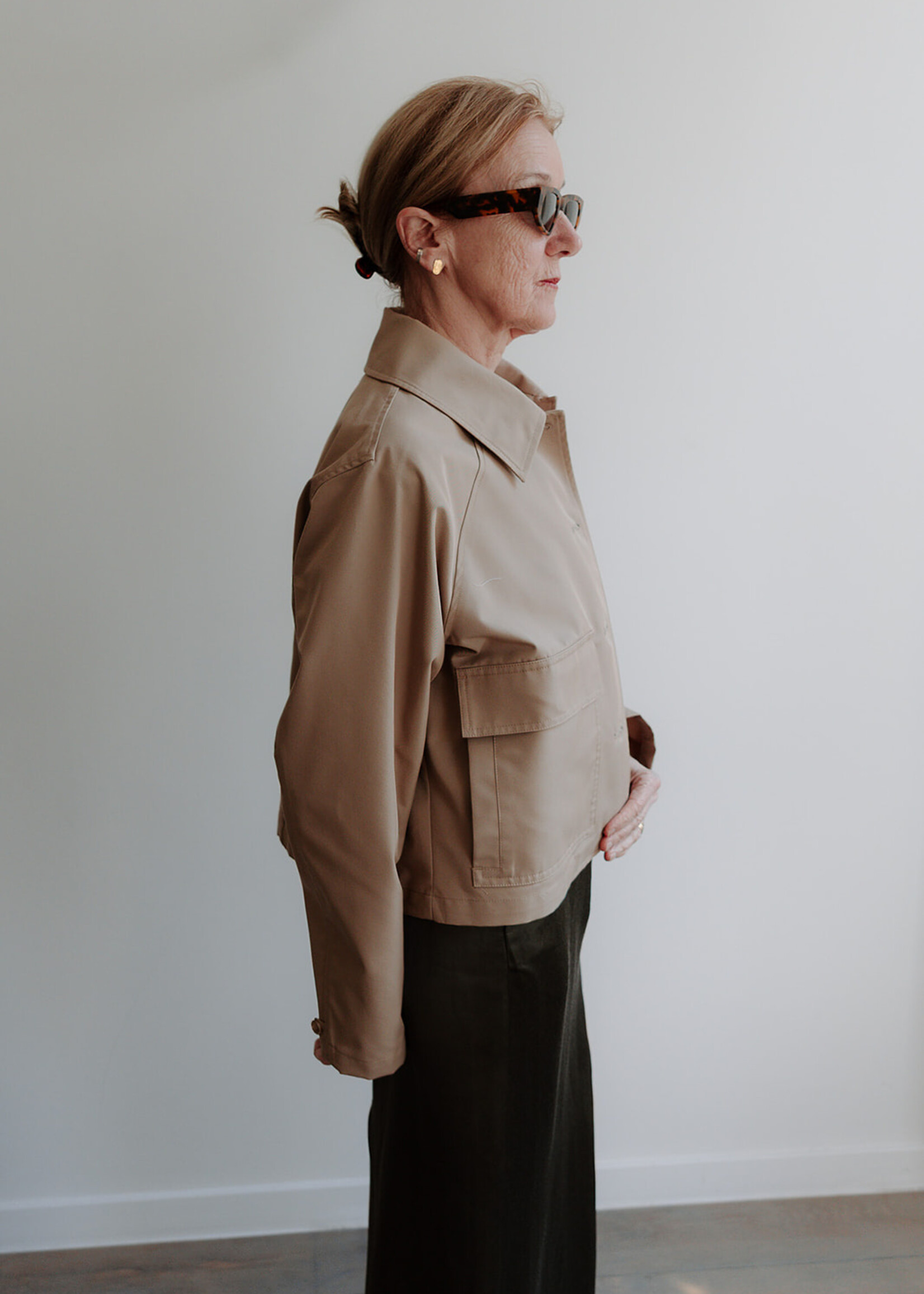 Ottod'Ame Short trench coat with pockets