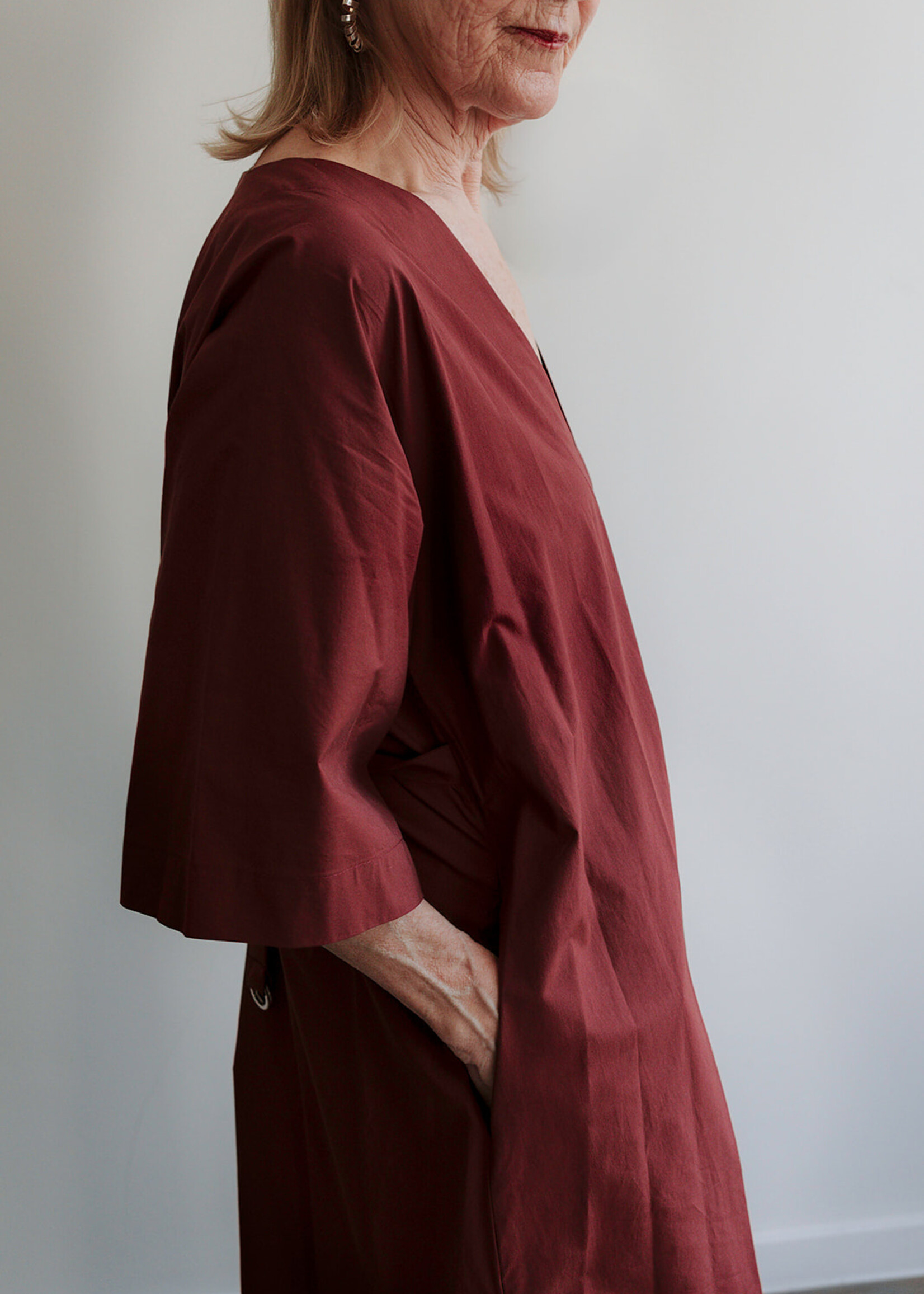 Ottod'Ame Cotton dress with V-neck  merode