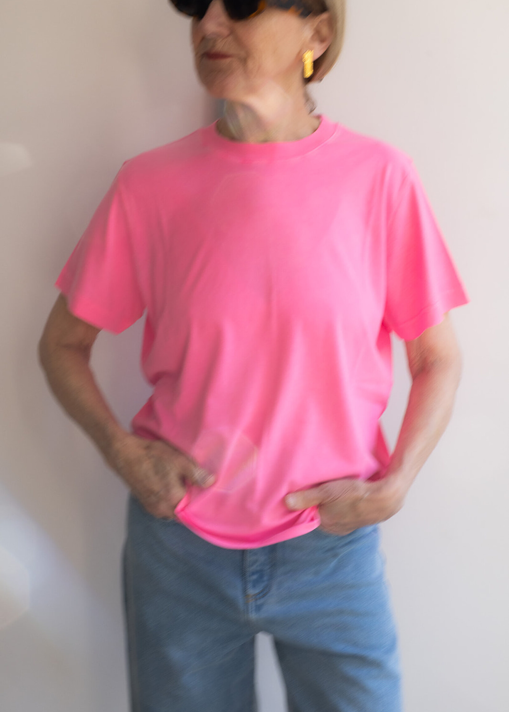 Absolut cashmere Nina t-shirt white real pink