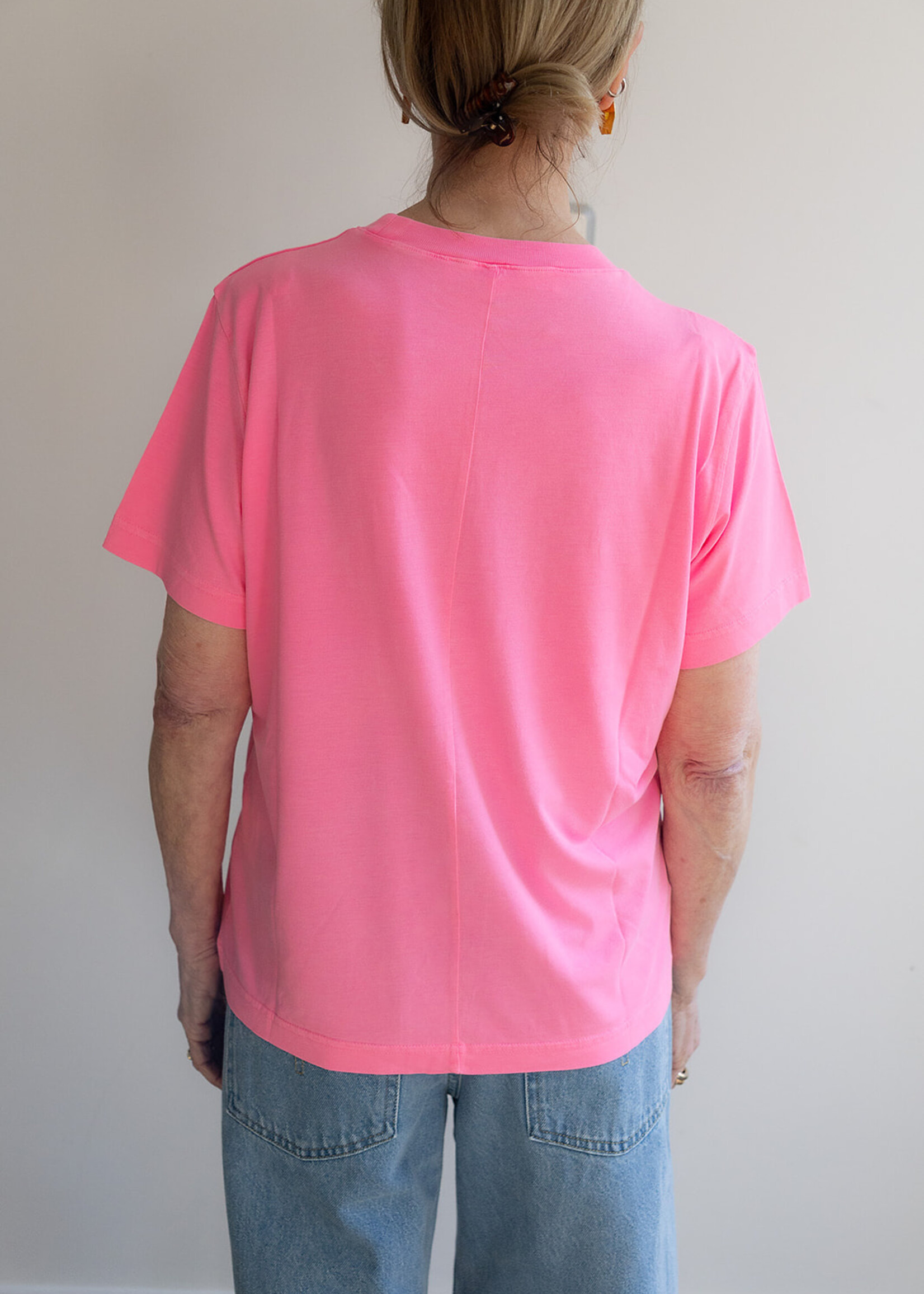 Absolut cashmere Nina t-shirt white real pink