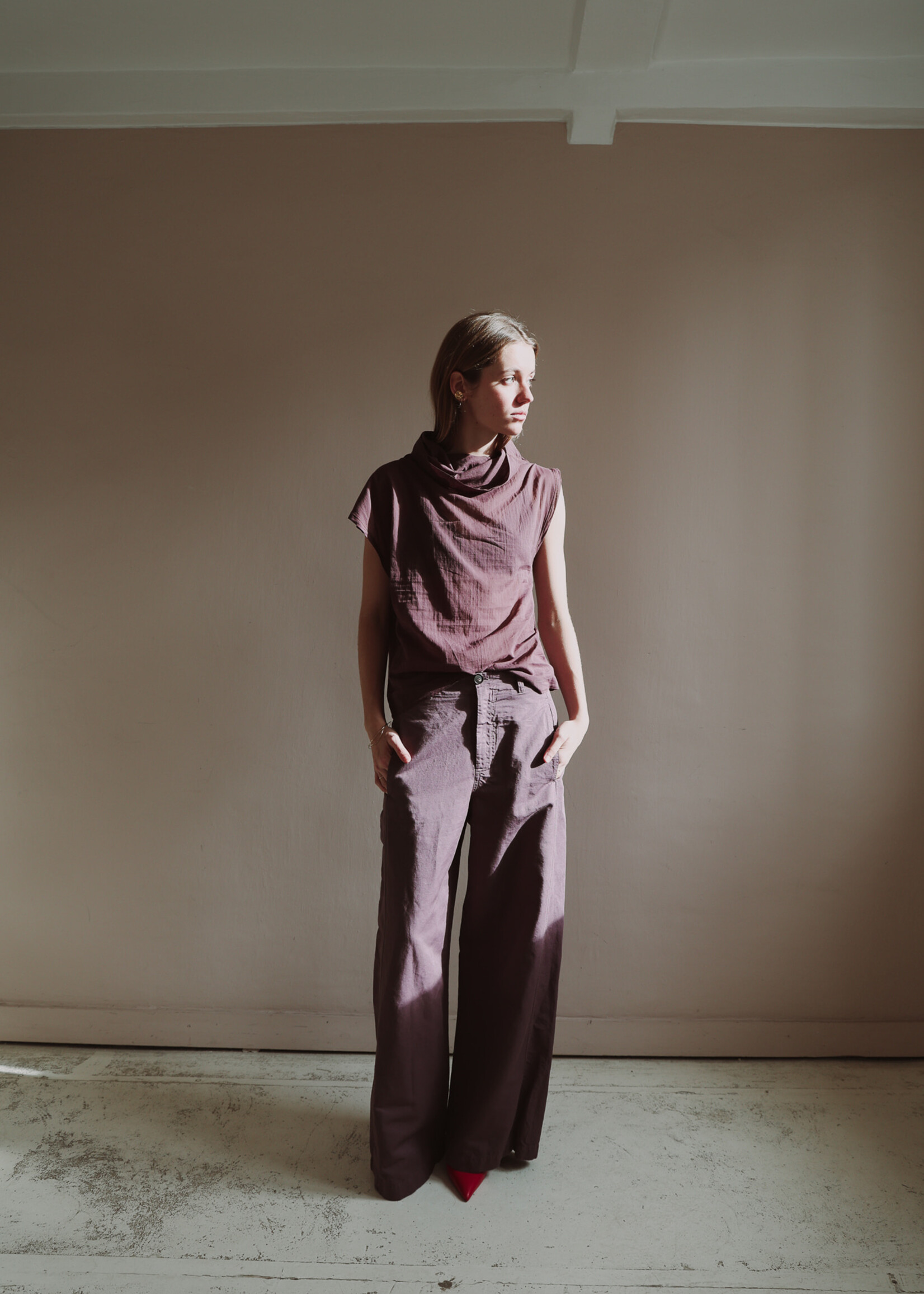 Tela Pantalon Vanda viola