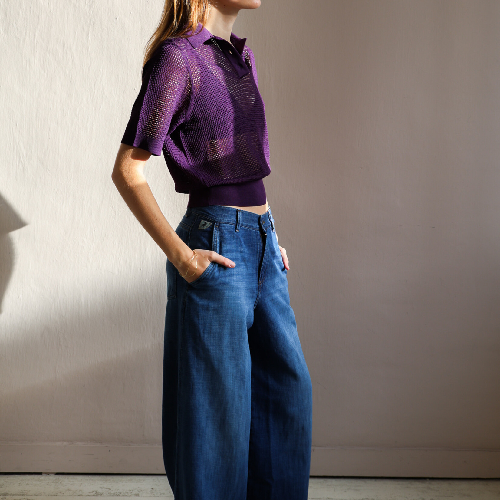 Tela cimbra polo violet