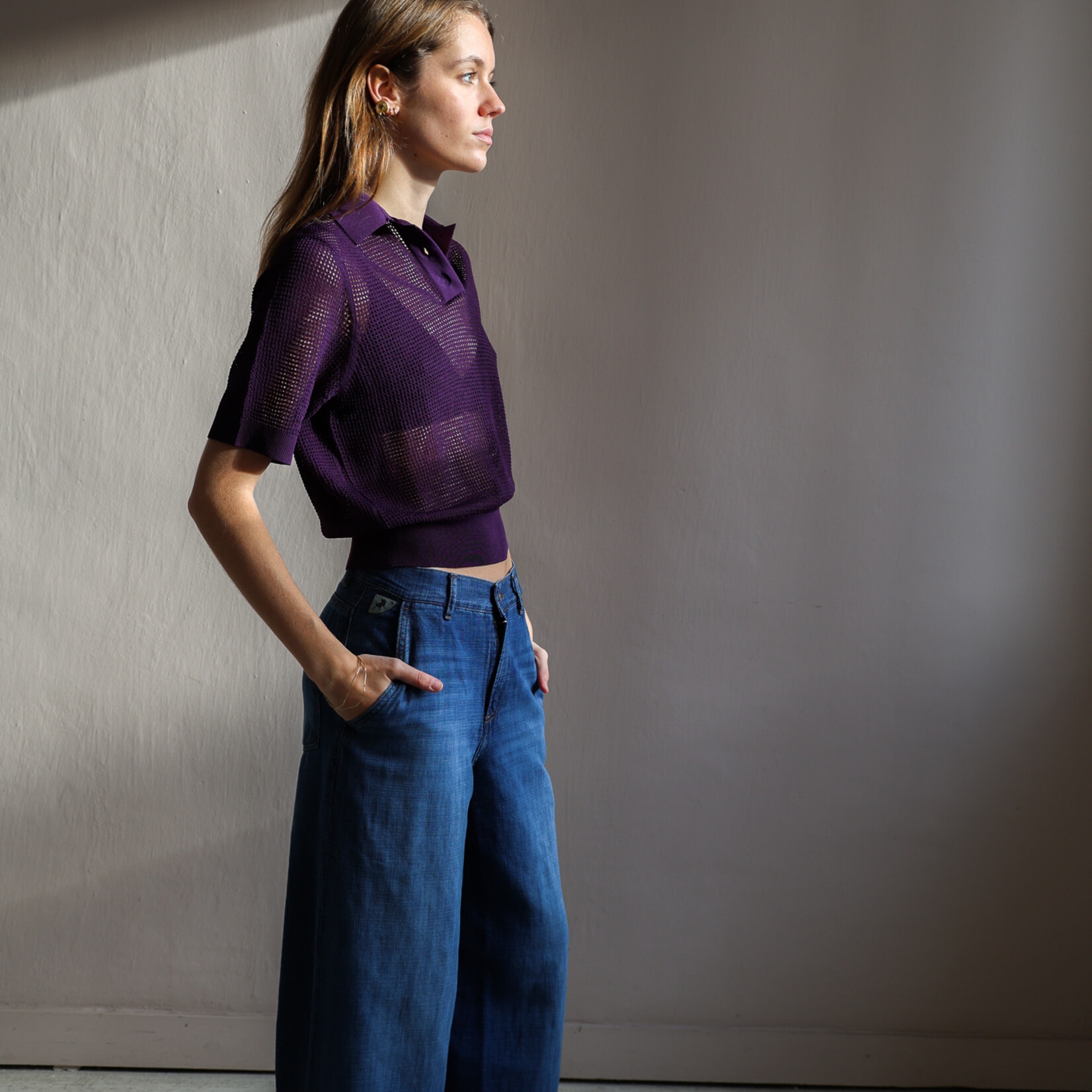 Tela cimbra polo violet