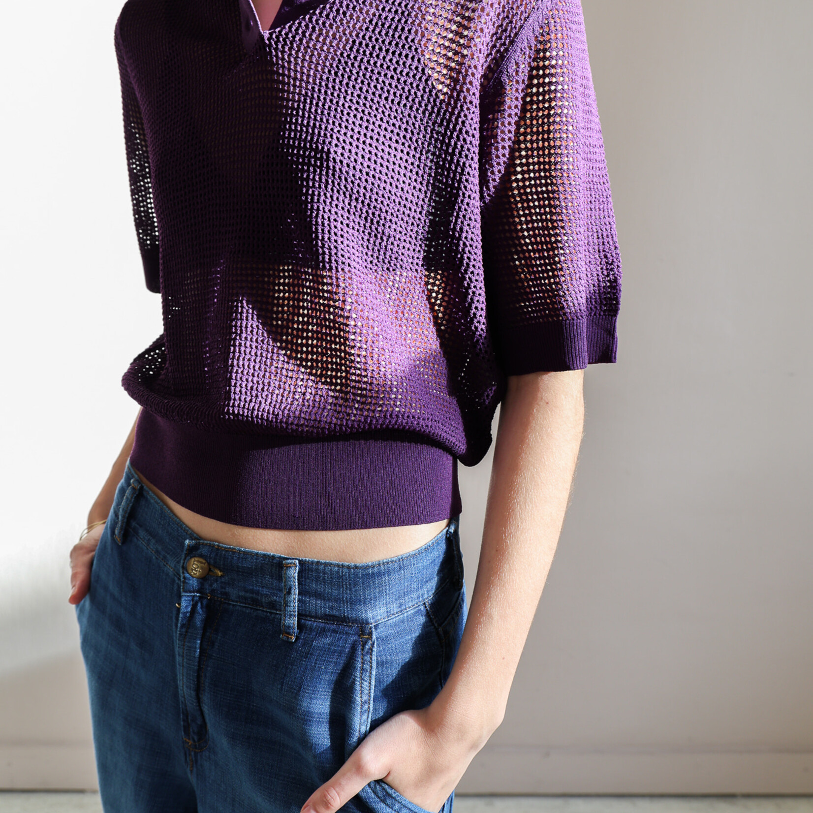 Tela cimbra polo violet