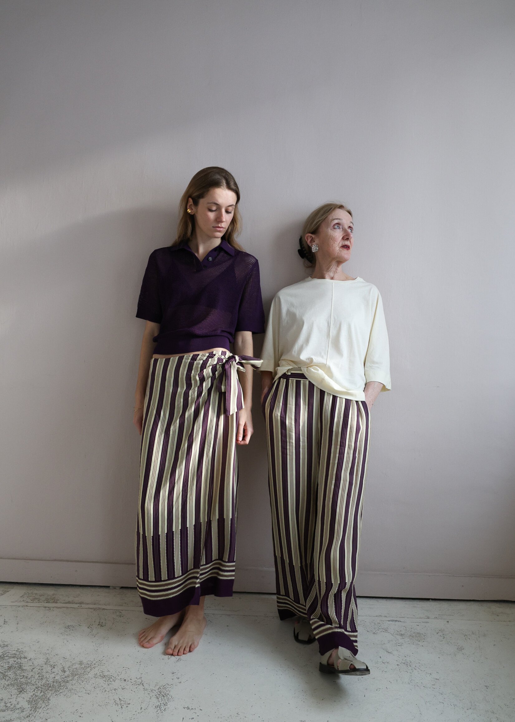 Tela Short-sleeve mesh T-shirt in purple