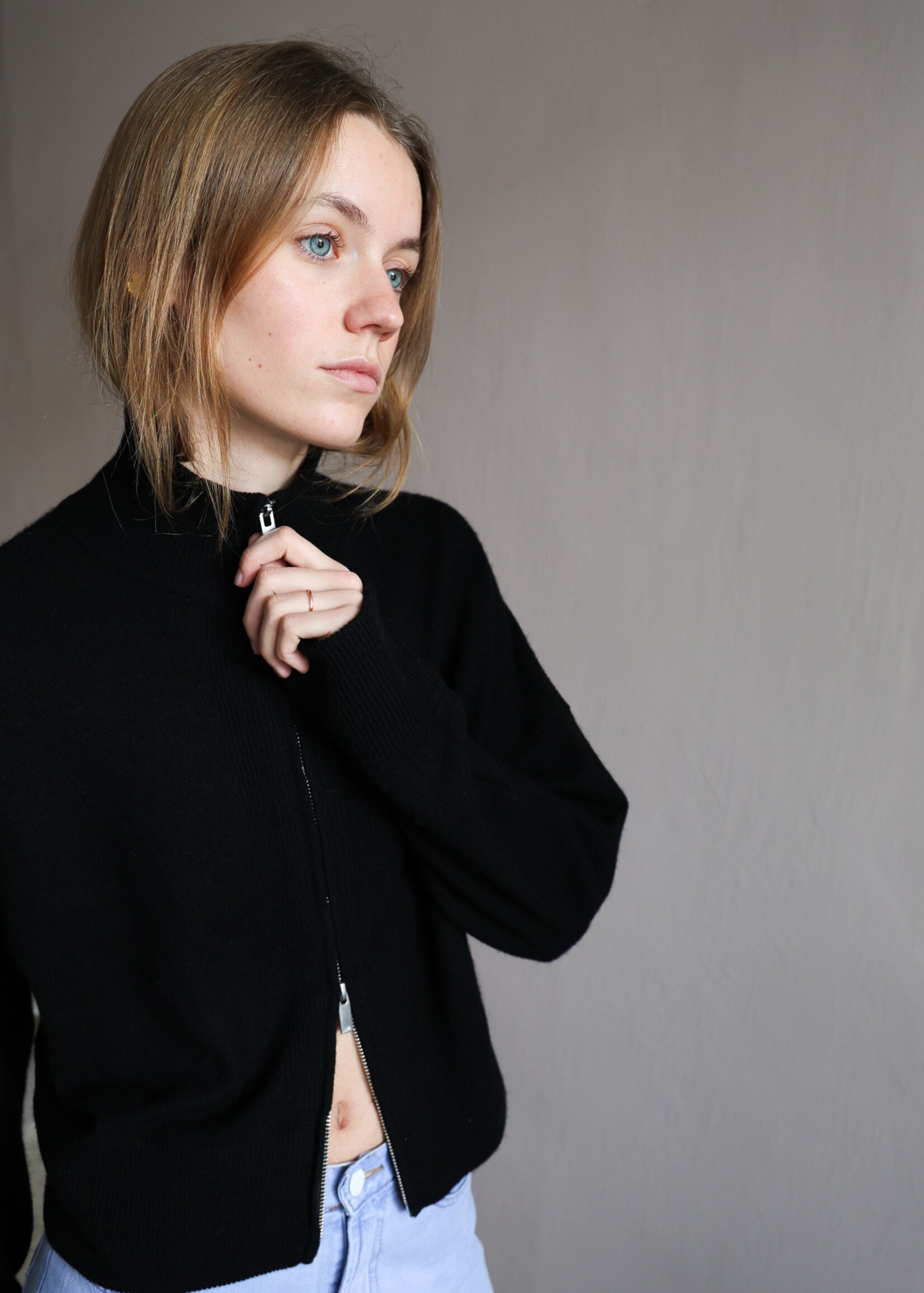 Colorush Toto zip jacket color black