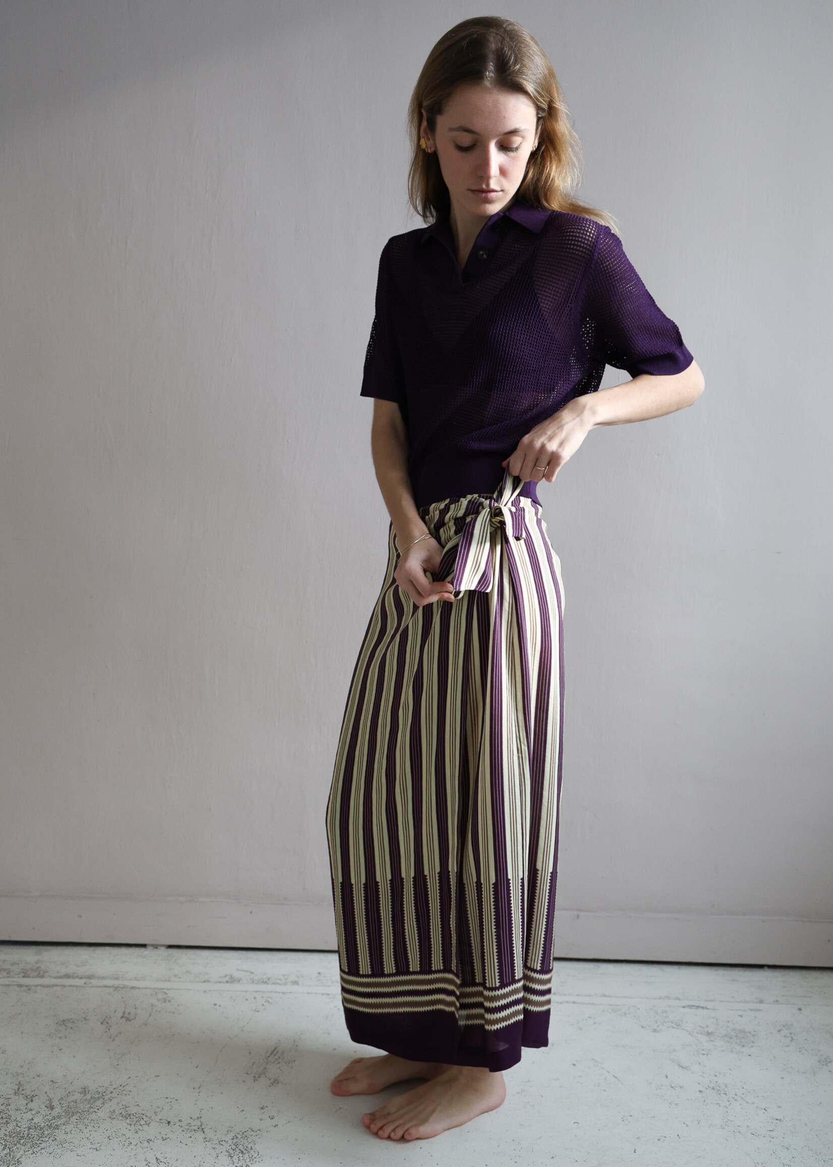 Ottod'Ame Wrap Skirt stripe