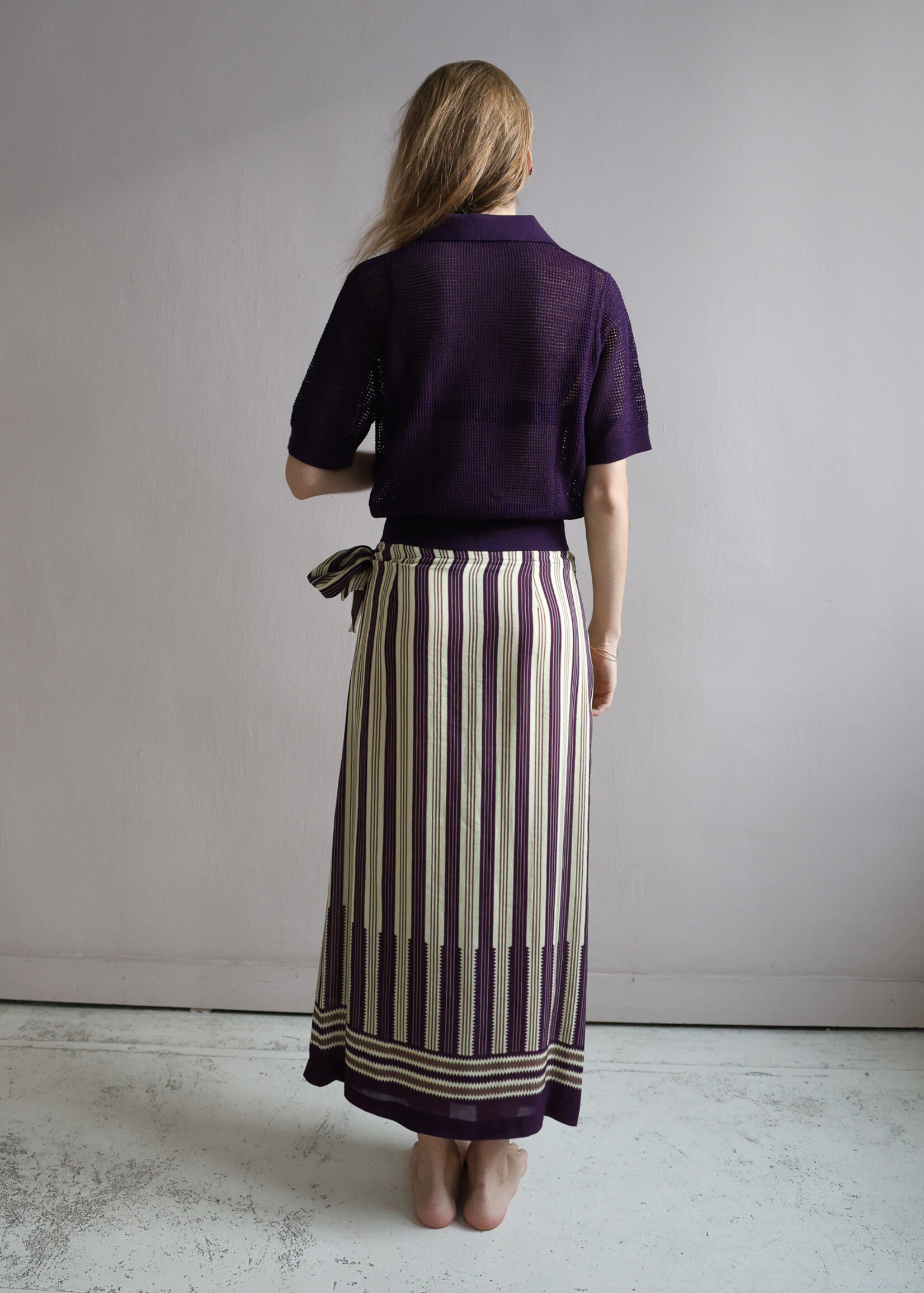 Ottod'Ame Wrap Skirt stripe
