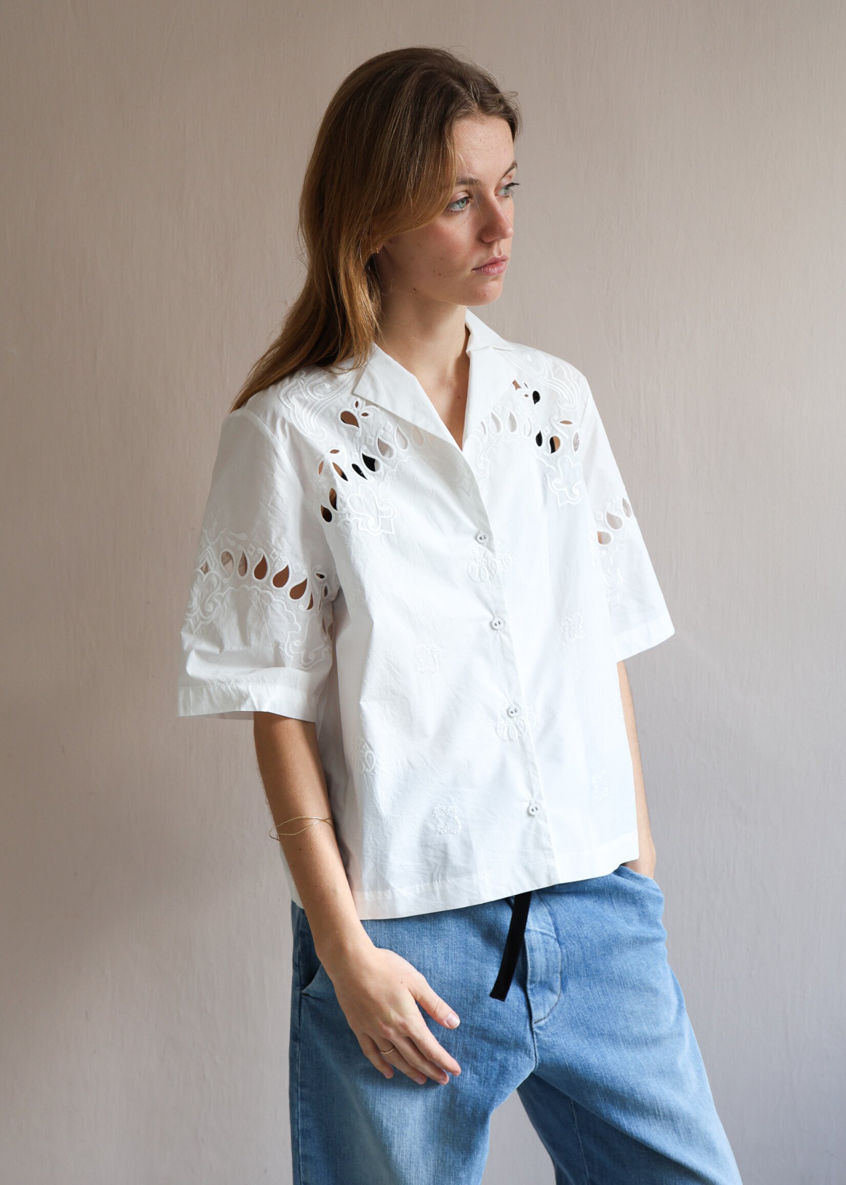 Ottod'Ame Embroidered white shirt