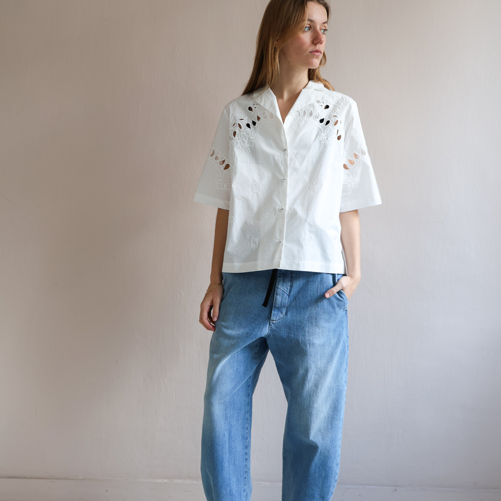 Ottod'Ame Embroidered white shirt