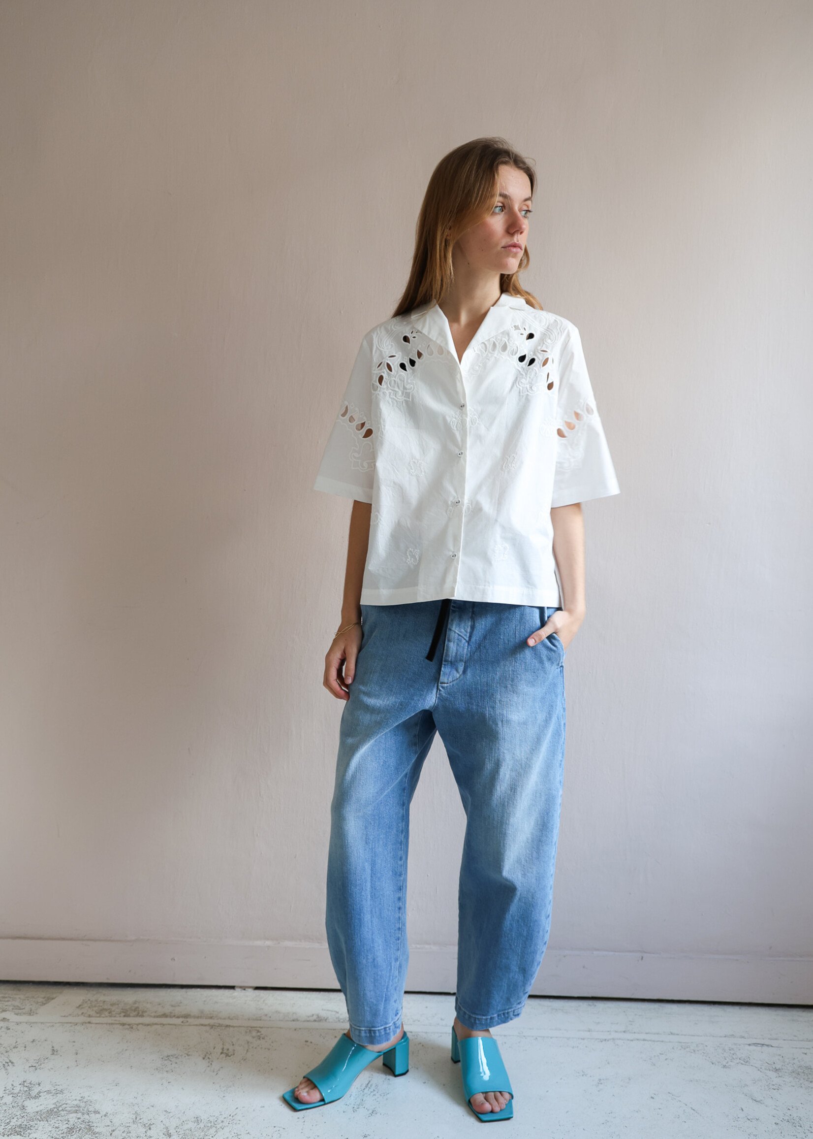 Ottod'Ame Embroidered white shirt