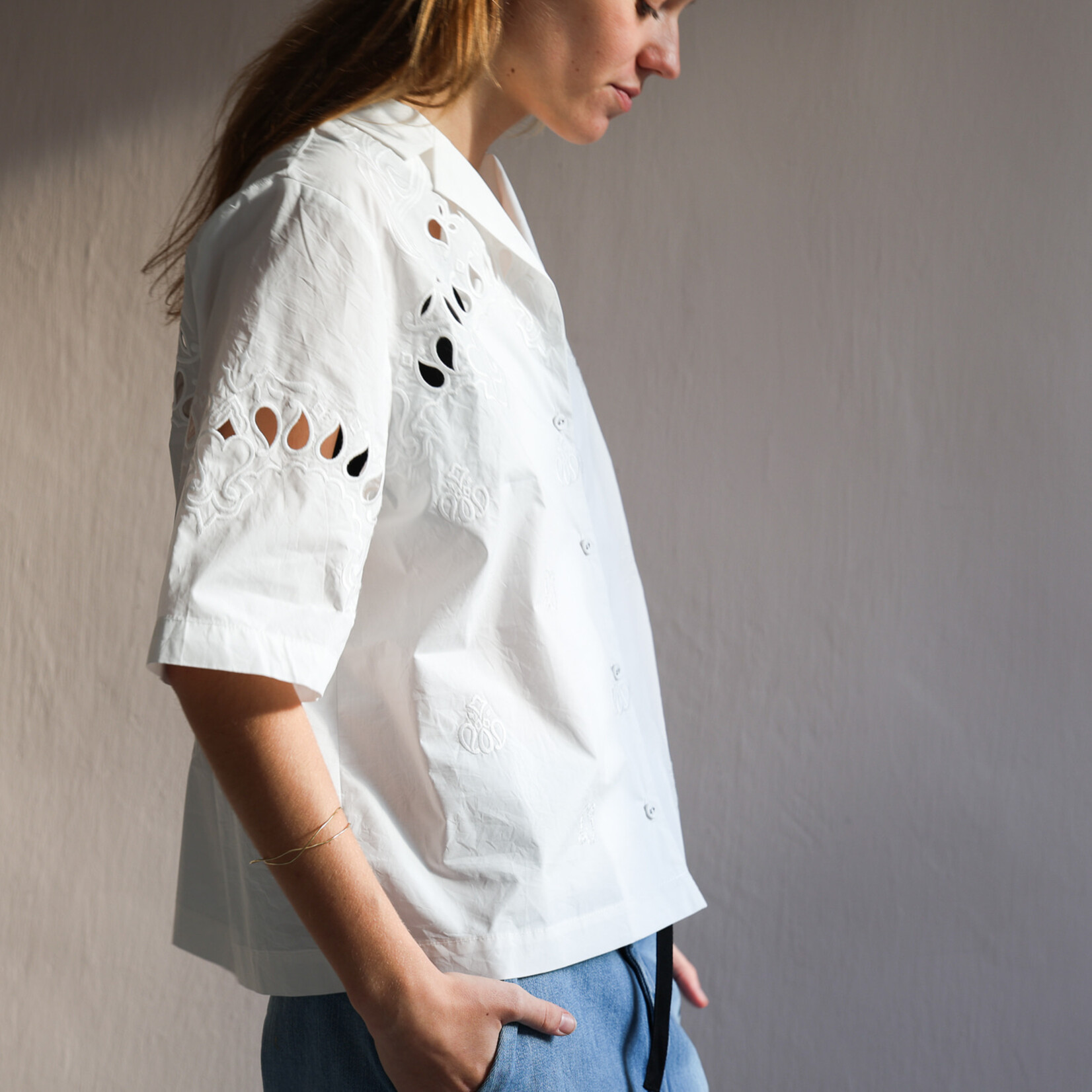 Ottod'Ame Embroidered white shirt