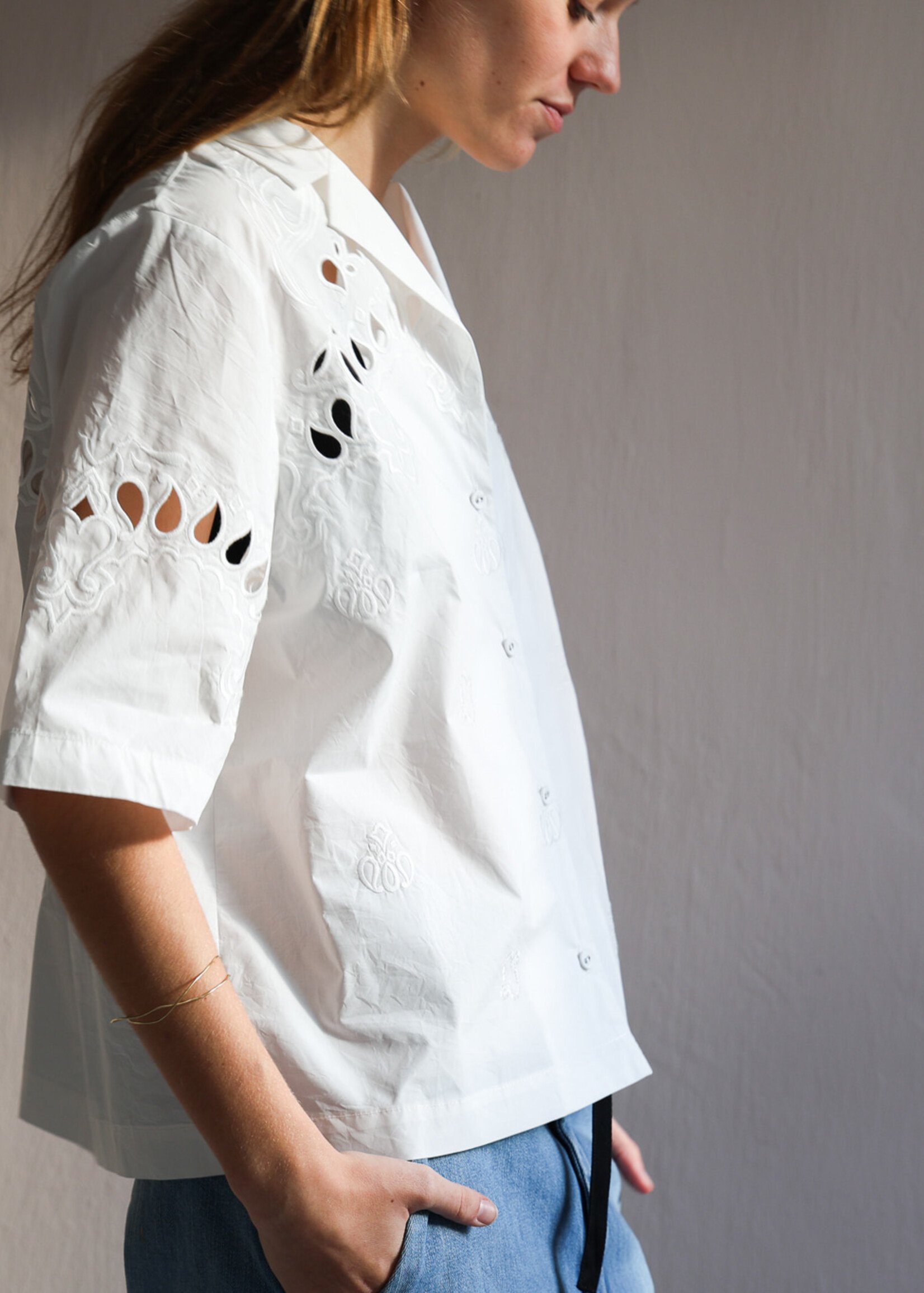Ottod'Ame Embroidered white shirt