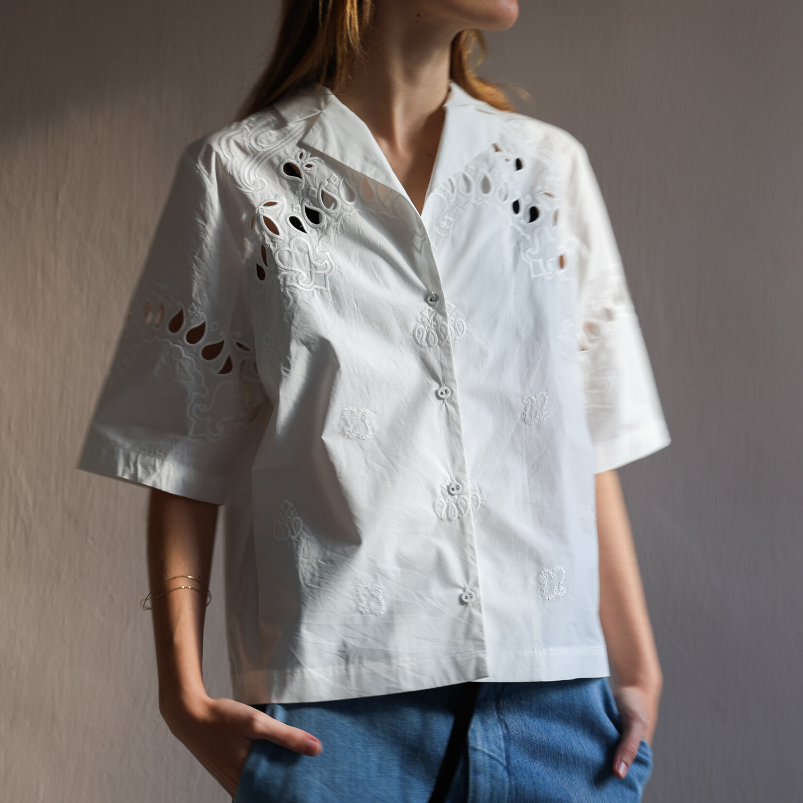 Ottod'Ame Embroidered white shirt