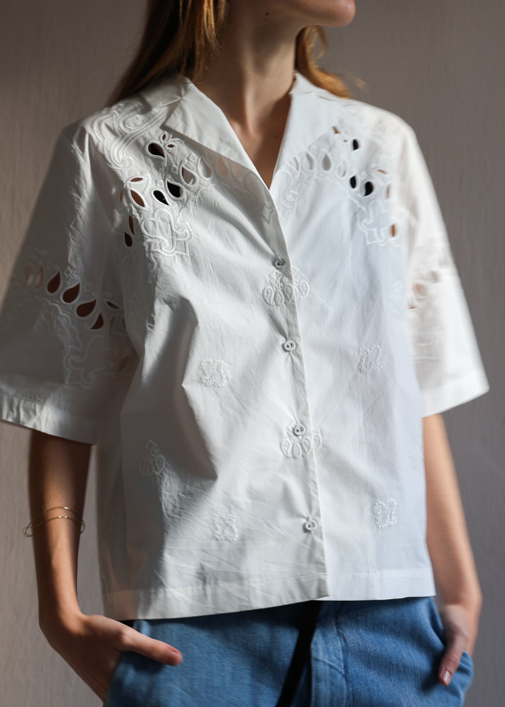Ottod'Ame Embroidered white shirt