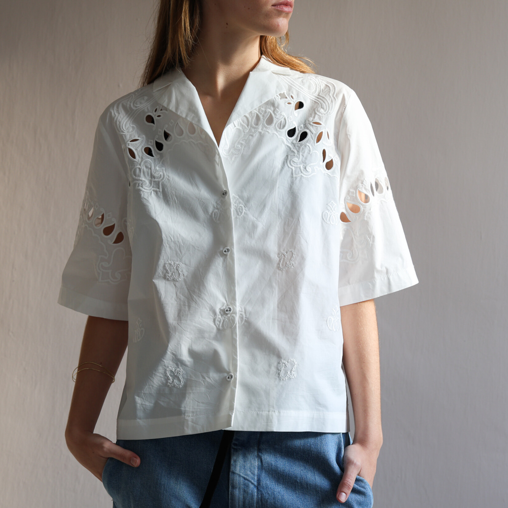 Ottod'Ame Embroidered white shirt