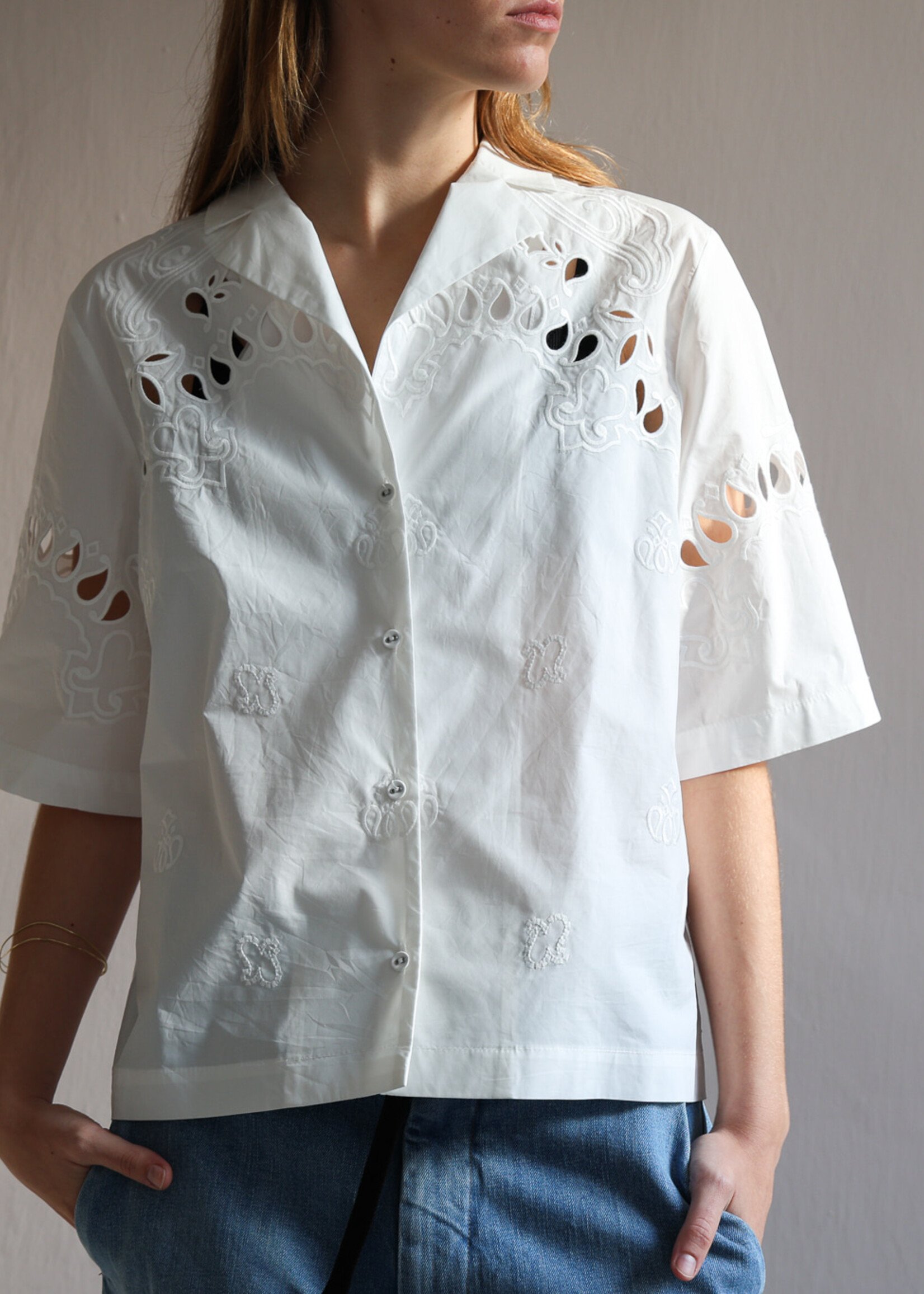 Ottod'Ame Embroidered white shirt