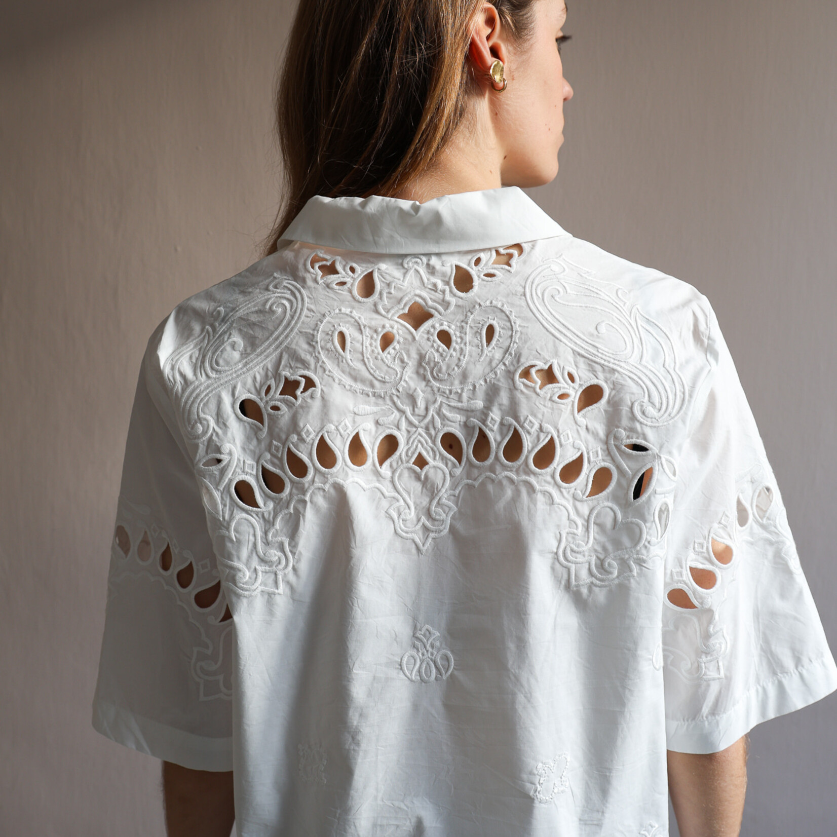 Ottod'Ame Embroidered white shirt