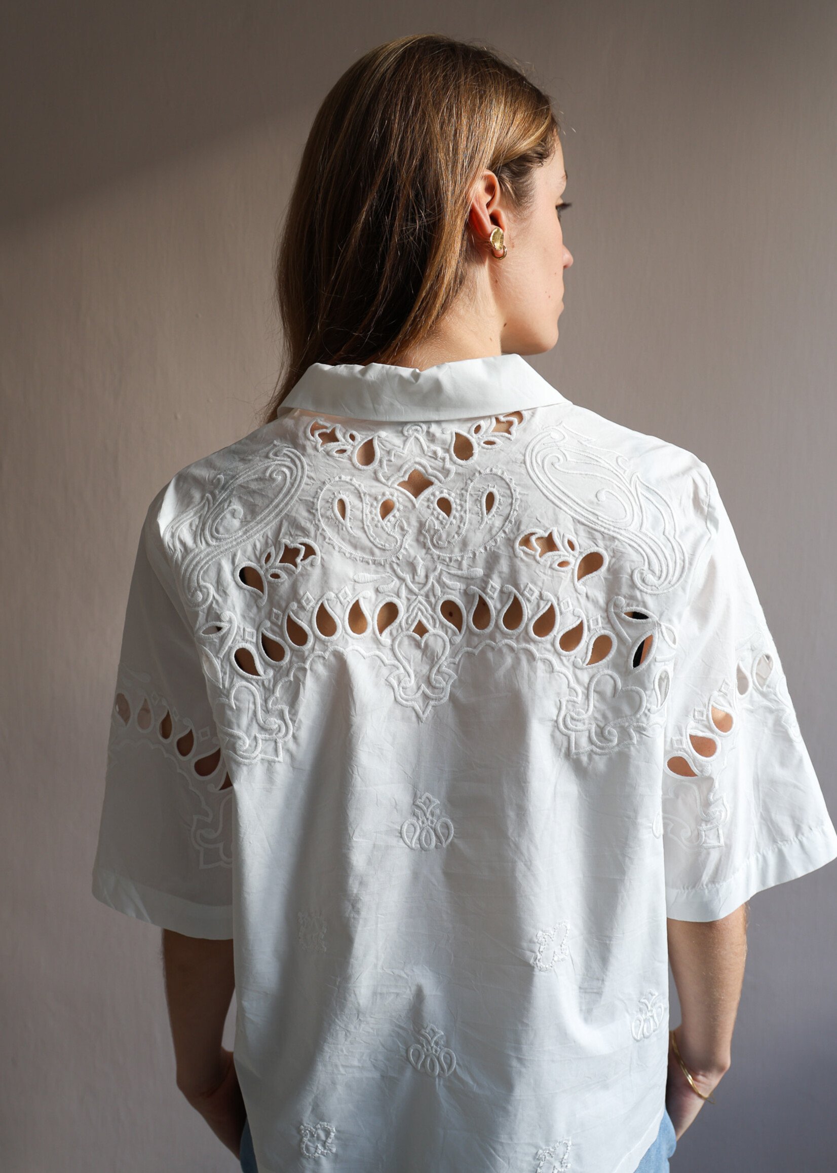 Ottod'Ame Embroidered white shirt