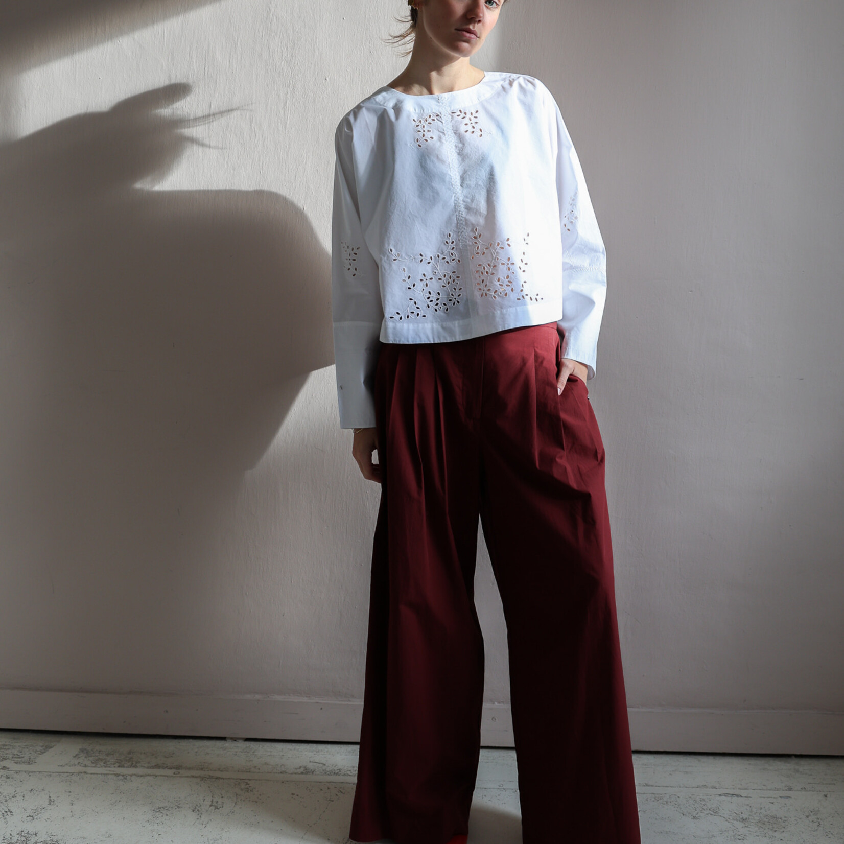 Soeur Hansel embroidered cotton blouse