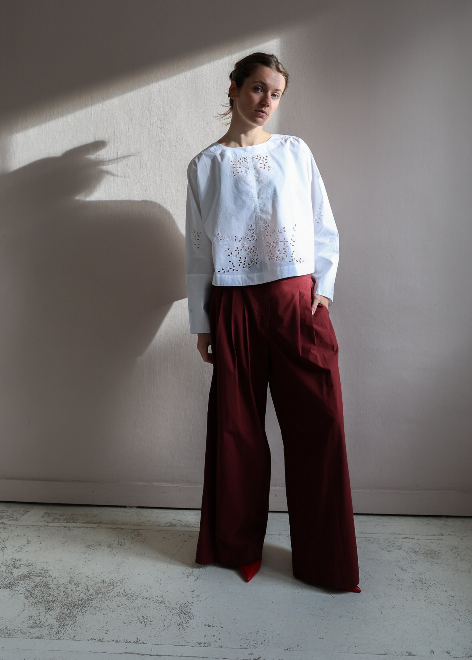 Soeur Hansel embroidered cotton blouse