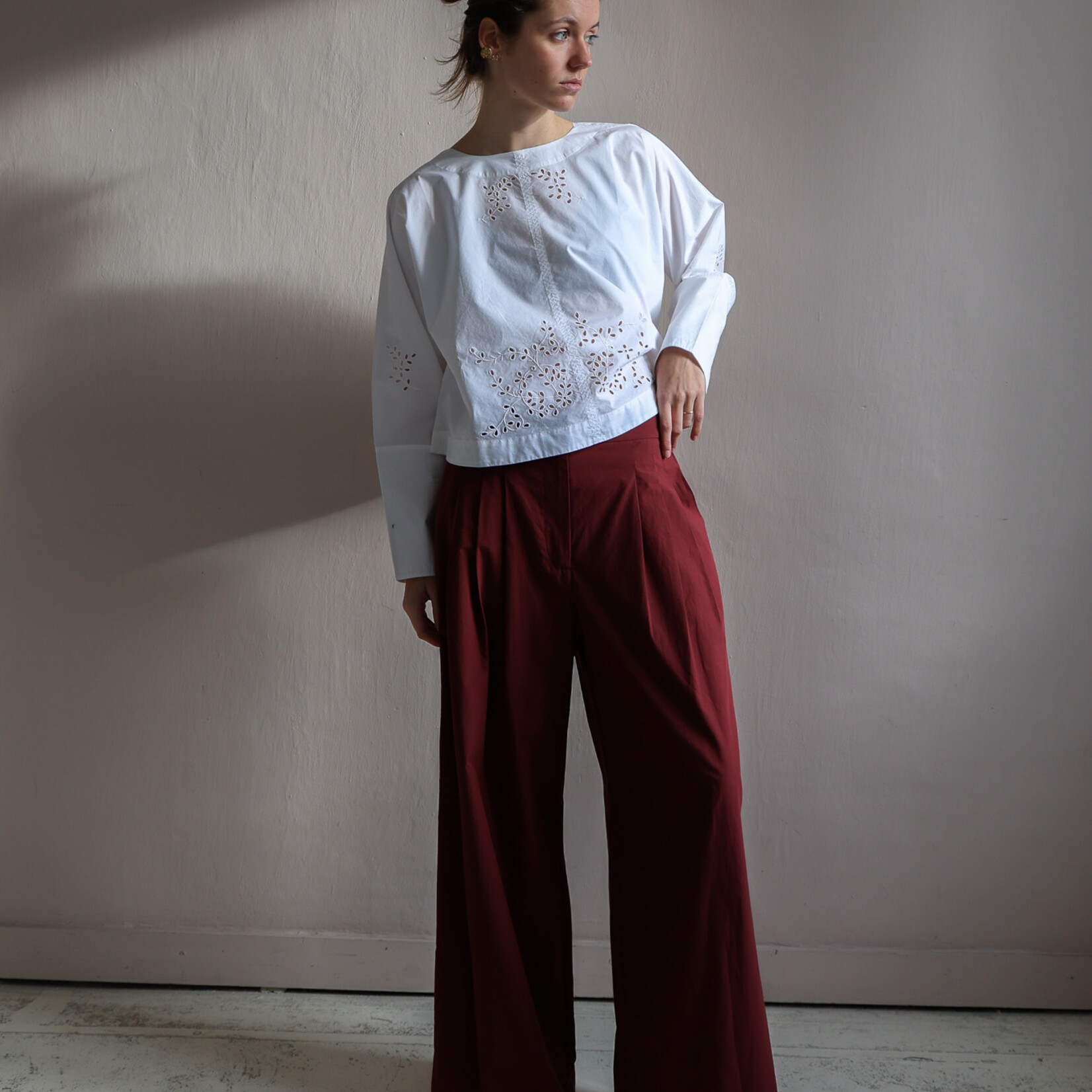 Soeur Hansel embroidered cotton blouse