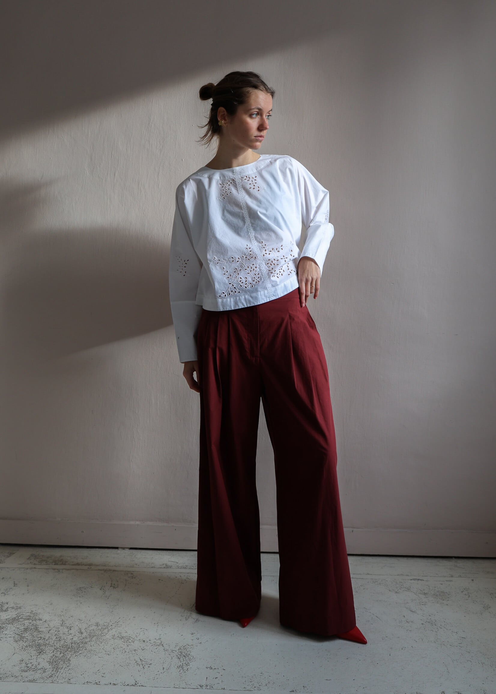 Soeur Hansel embroidered cotton blouse