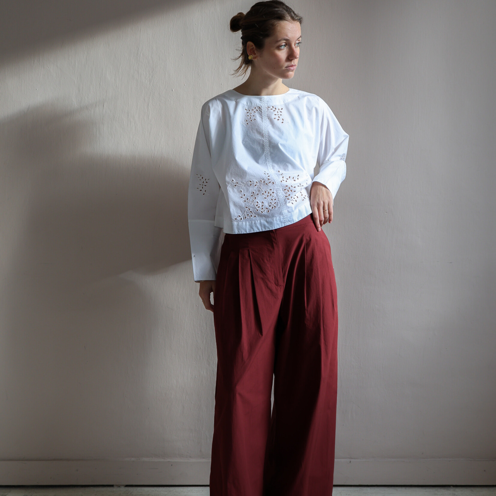 Soeur Hansel embroidered cotton blouse