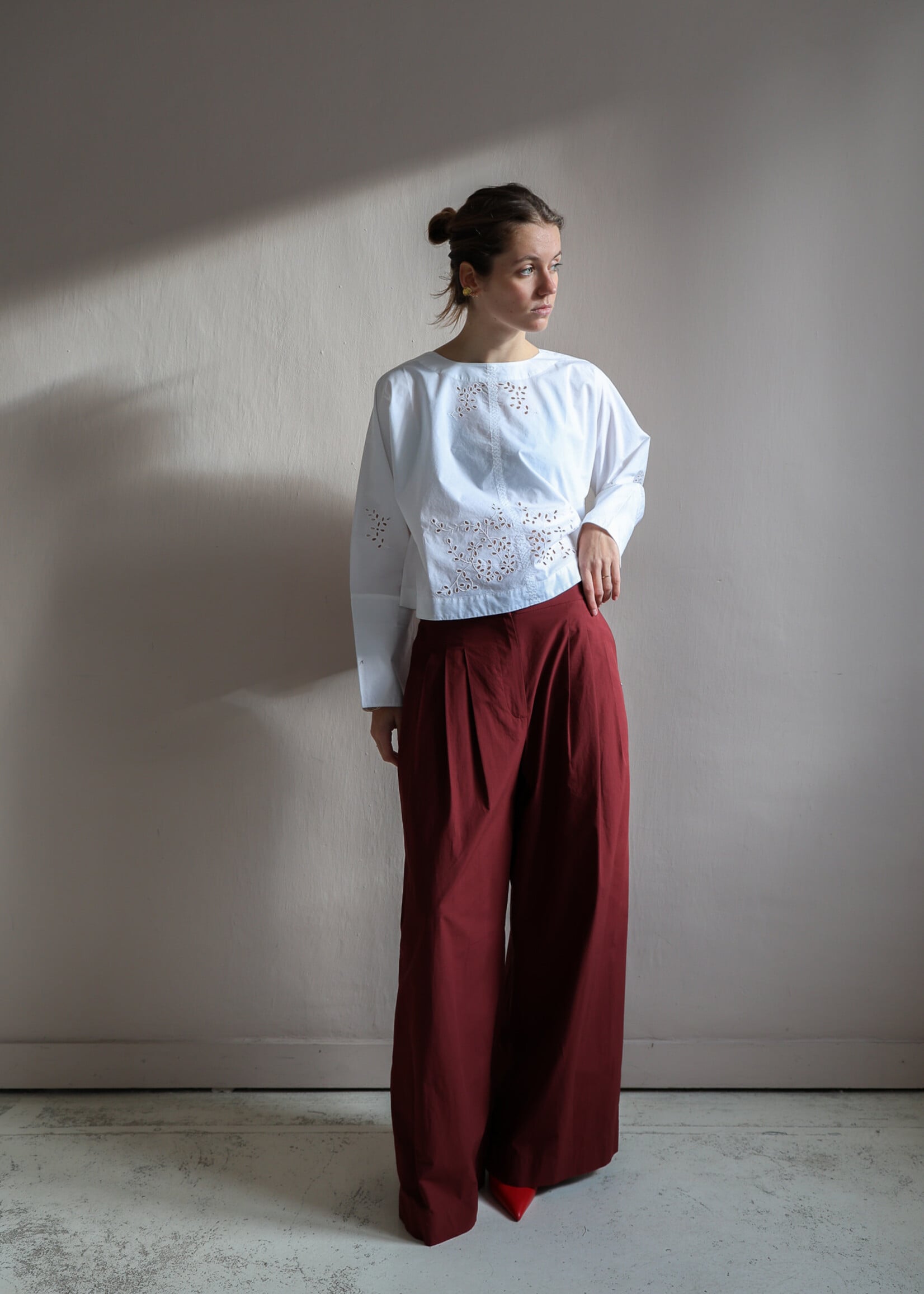 Soeur Hansel embroidered cotton blouse