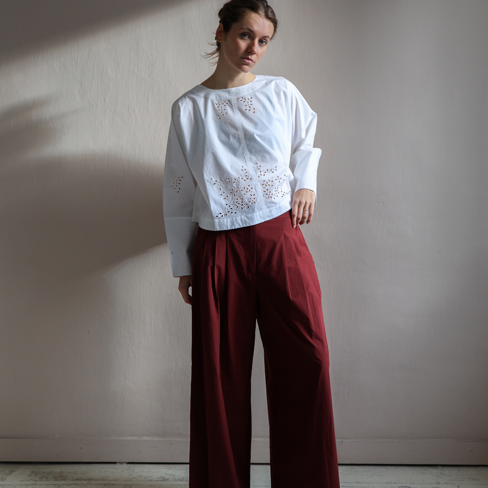Soeur Hansel embroidered cotton blouse
