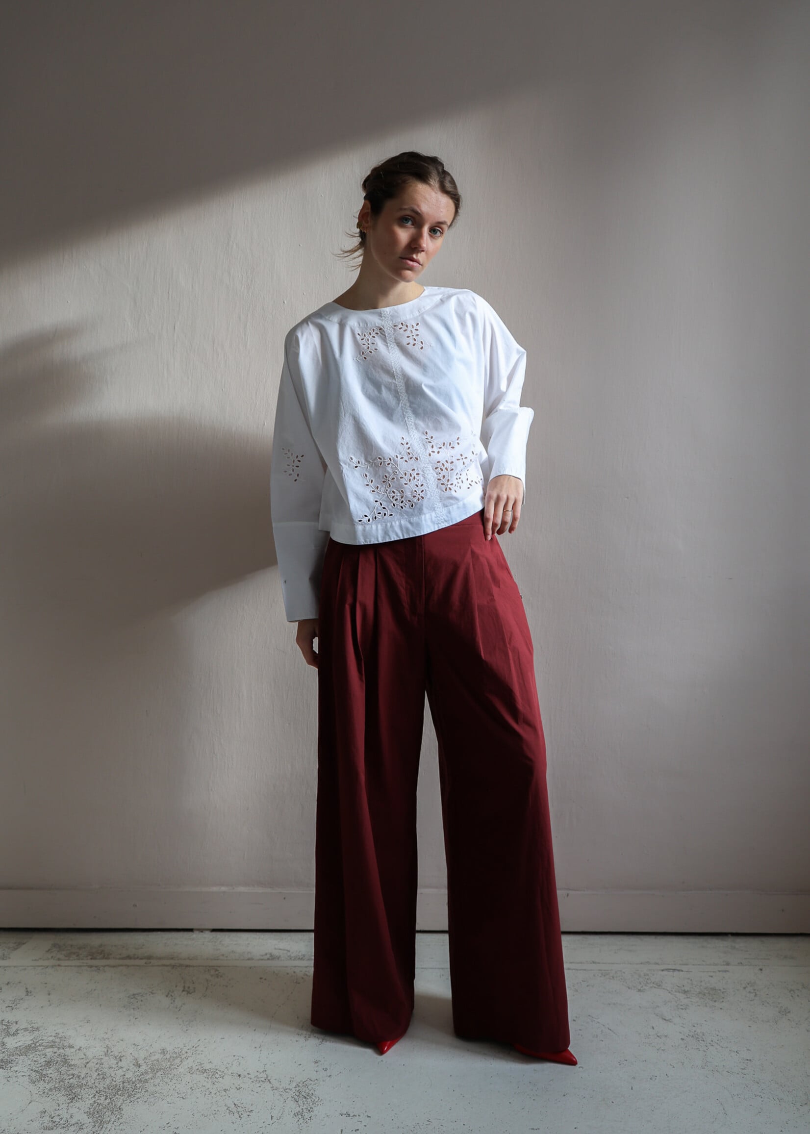 Soeur Hansel embroidered cotton blouse