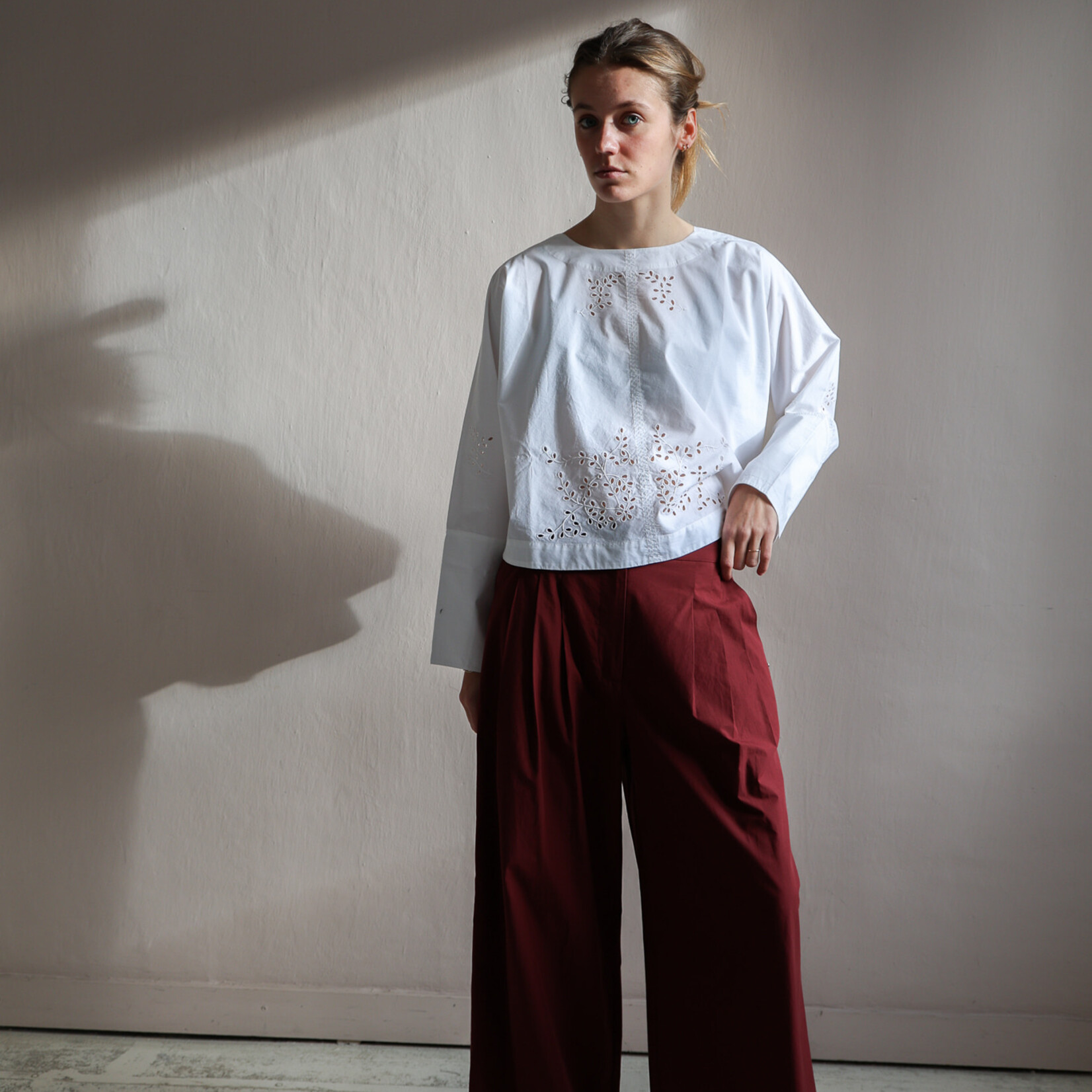 Soeur Hansel embroidered cotton blouse