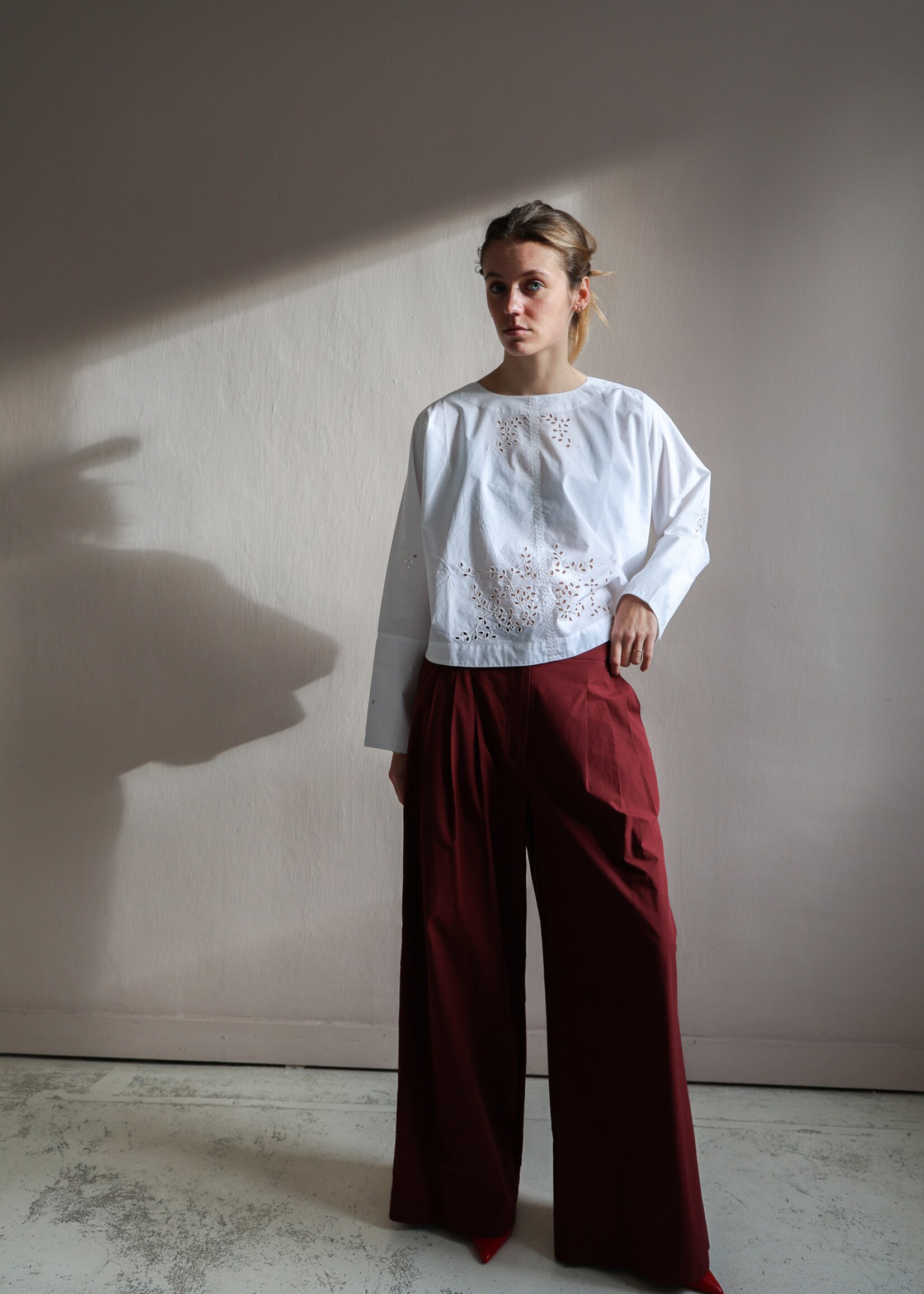 Soeur Hansel embroidered cotton blouse