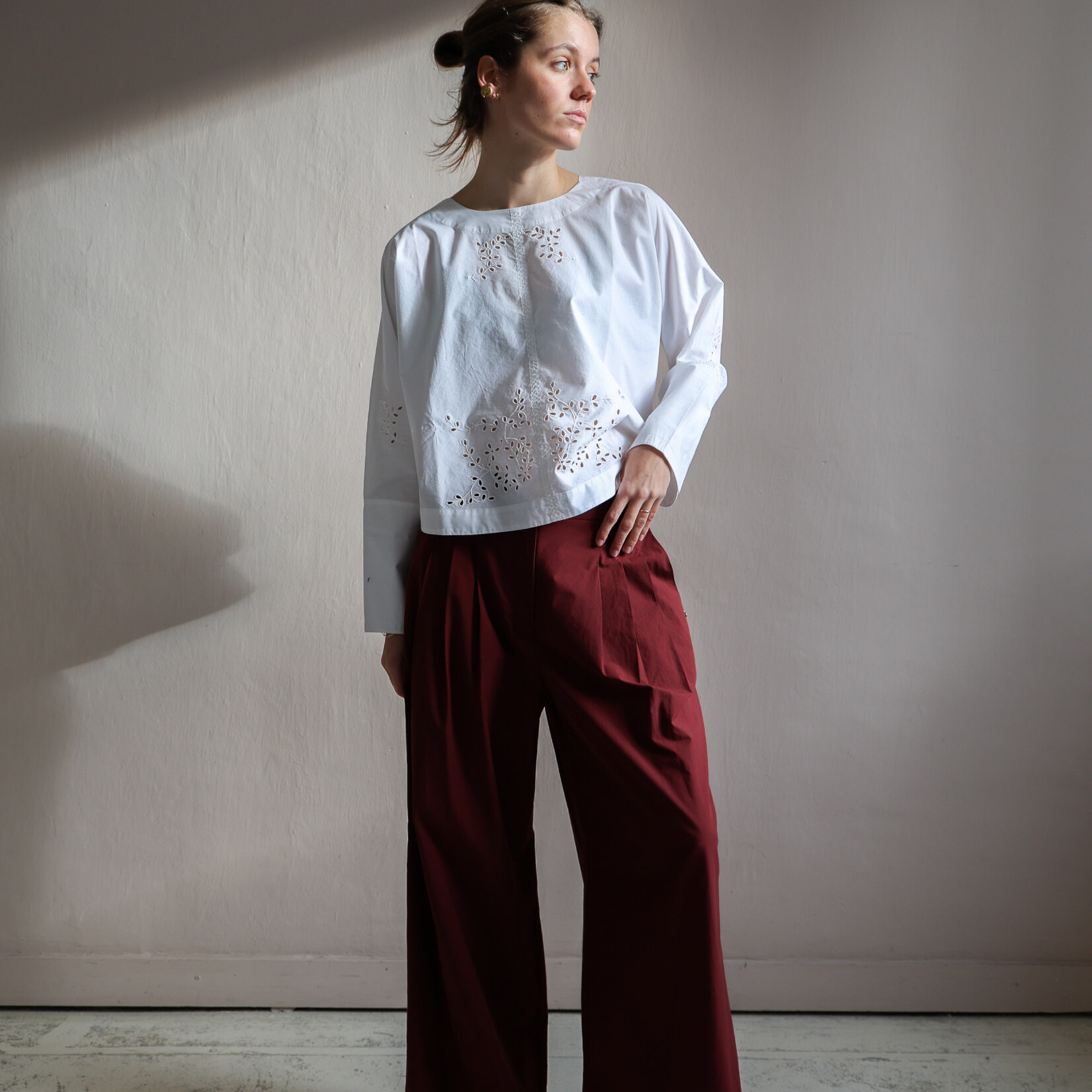 Soeur Hansel embroidered cotton blouse