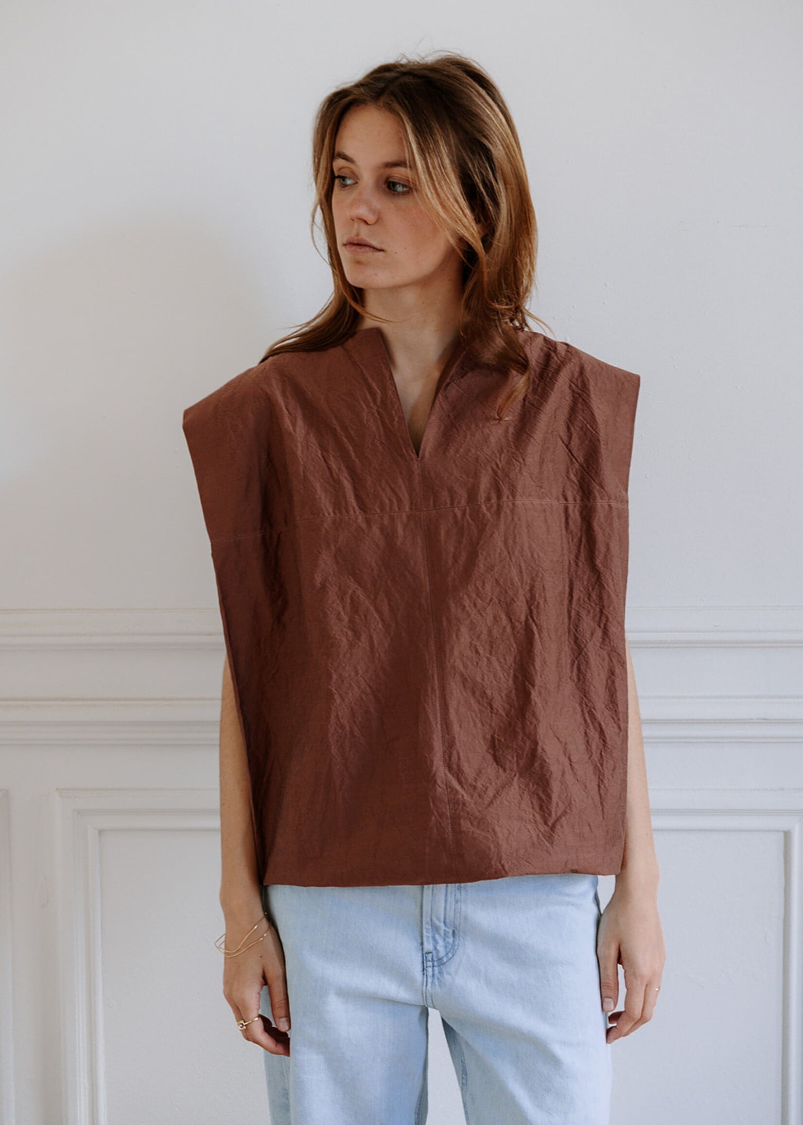 Soeur   Isaly sleeveless top in organic cotton