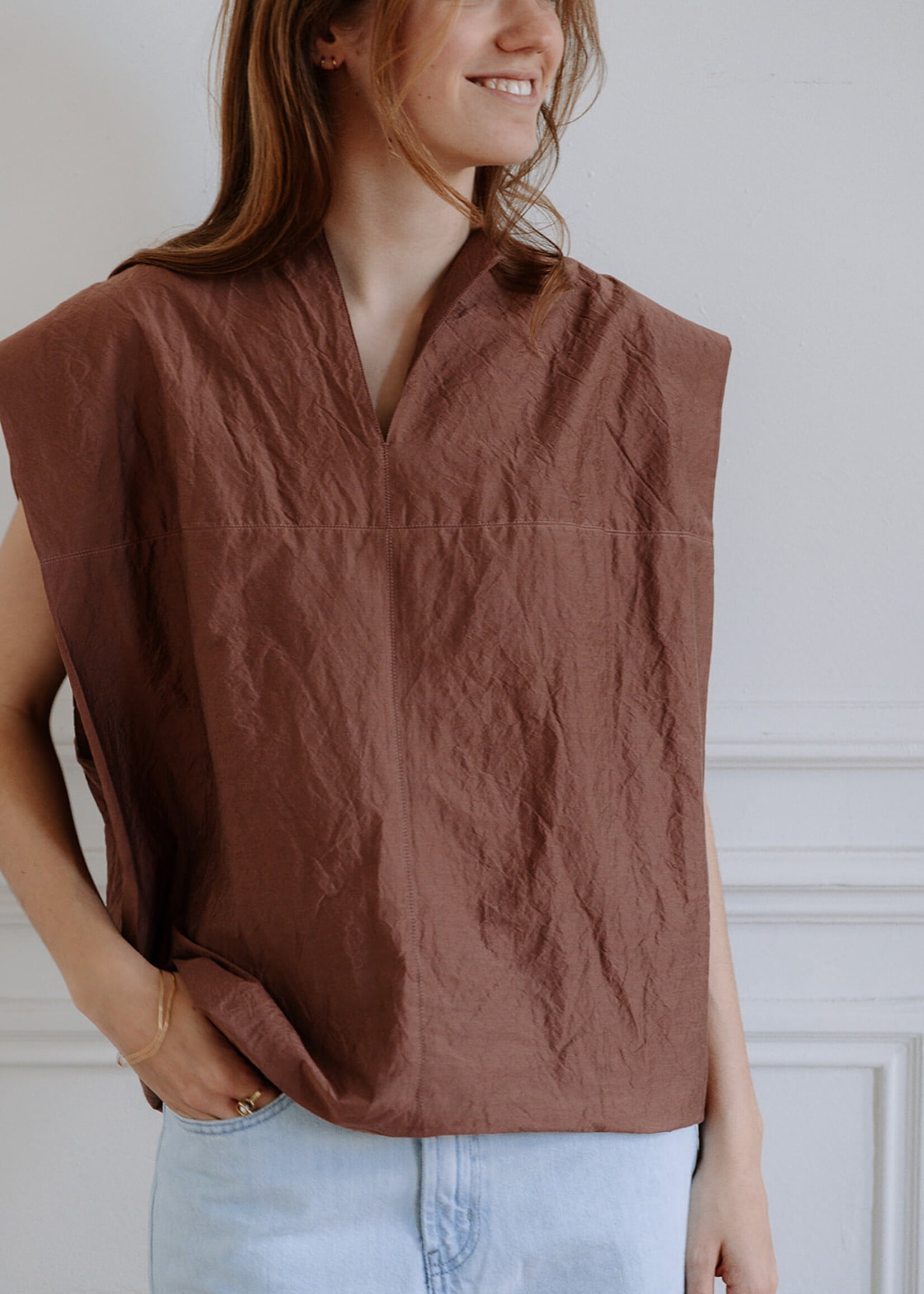 Soeur   Isaly sleeveless top in organic cotton