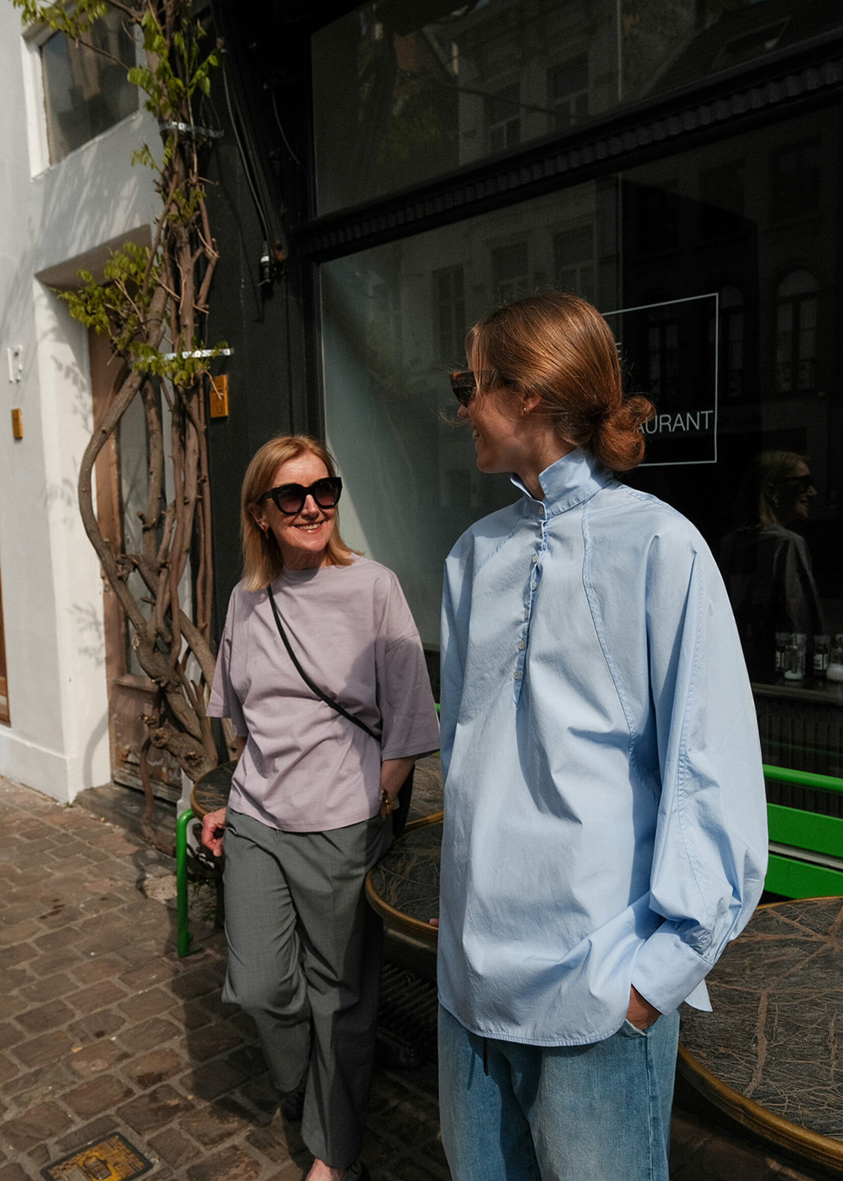 Tela T-shirt Skossa olive green lilac