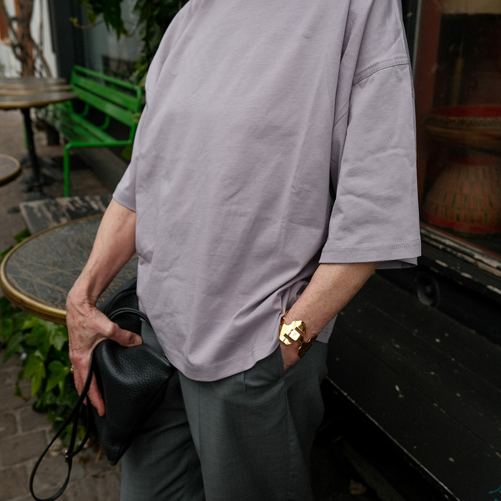 Tela T-shirt Skossa olive green lilac
