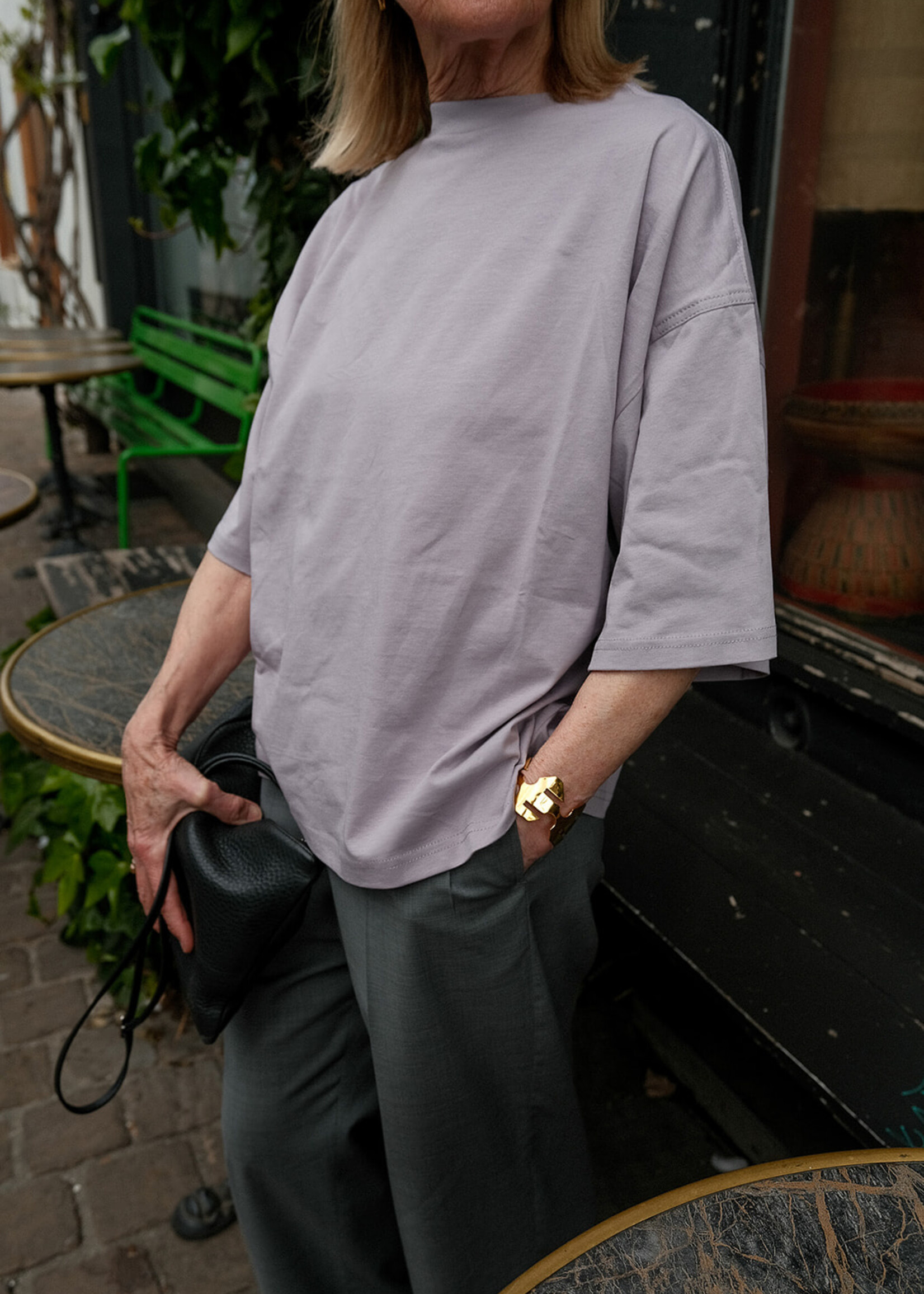 Tela T-shirt Skossa olive green lilac