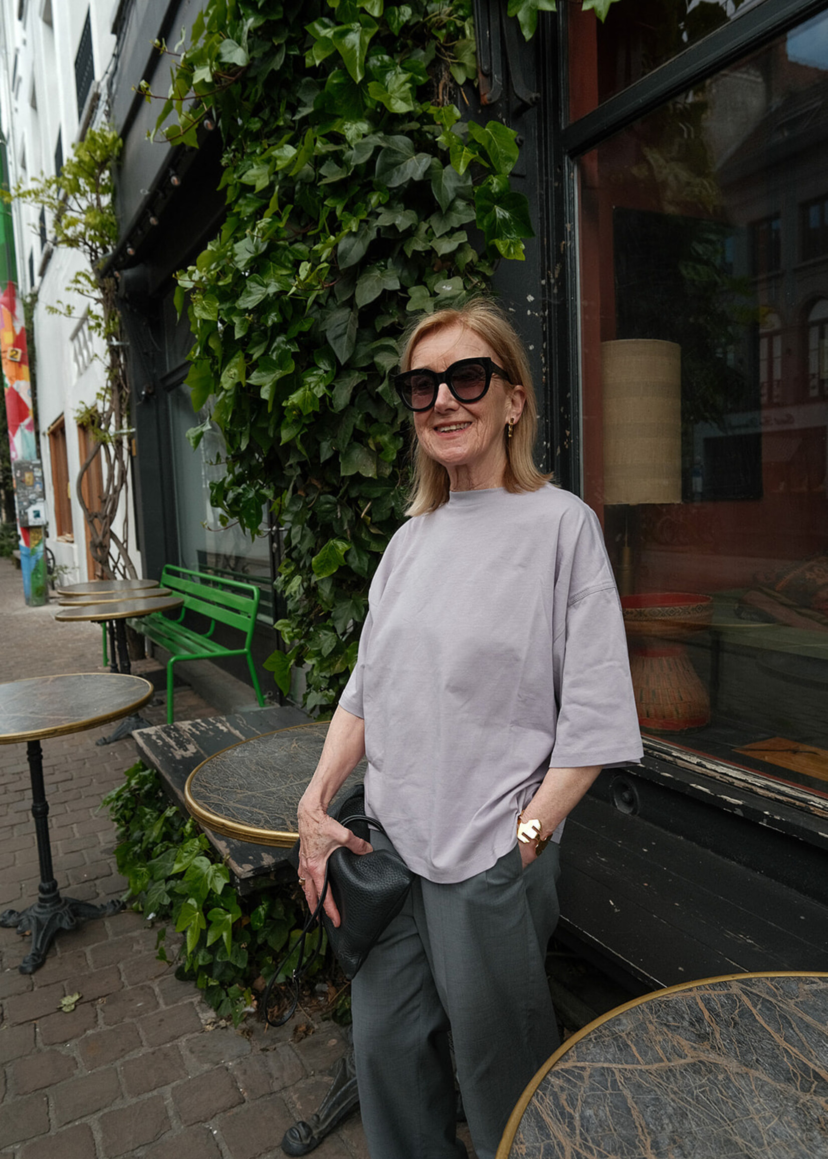 Tela T-shirt Skossa olive green lilac