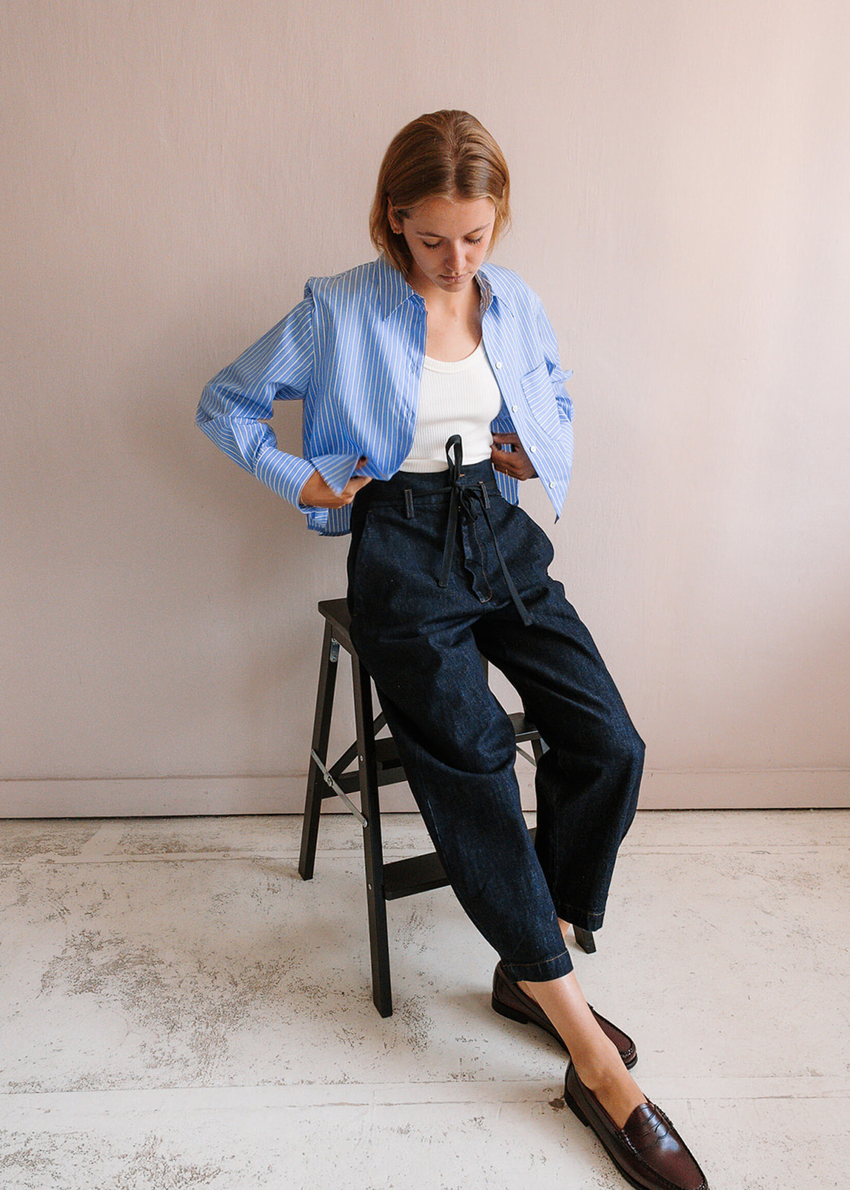 Barena Venezia Trouser candiano jeans  navy - Copy