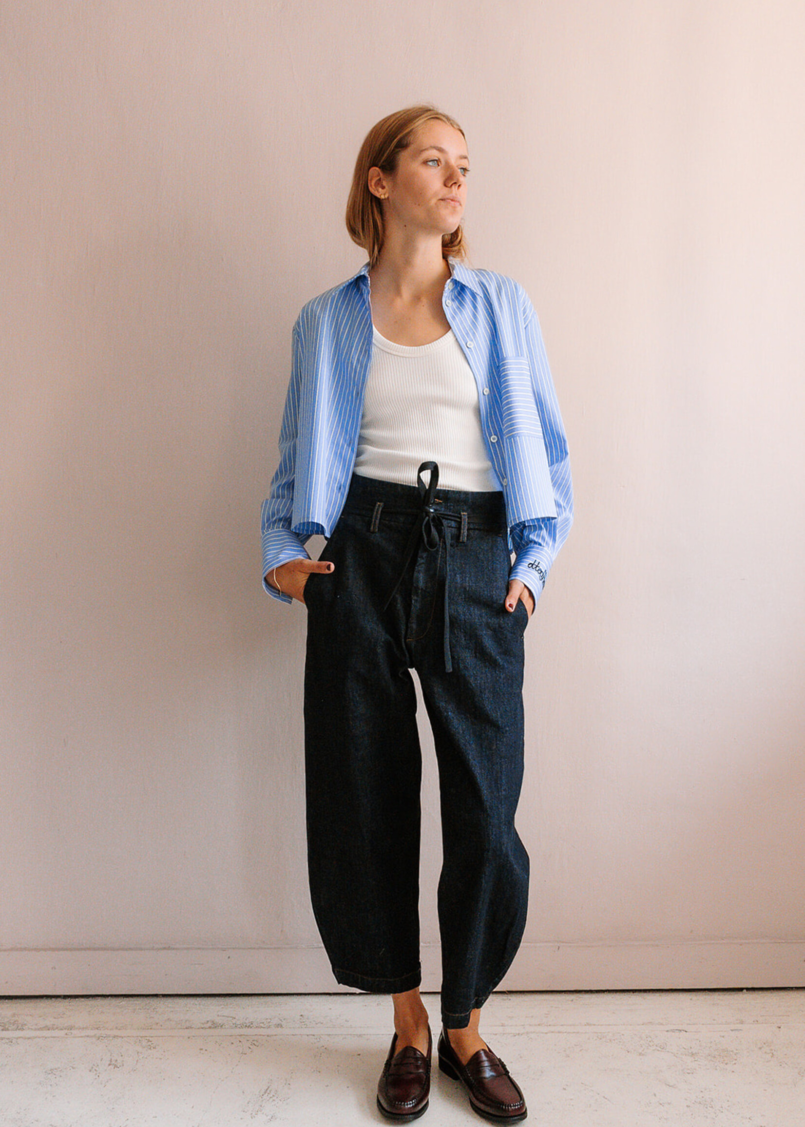 Barena Venezia Trouser candiano jeans  navy - Copy