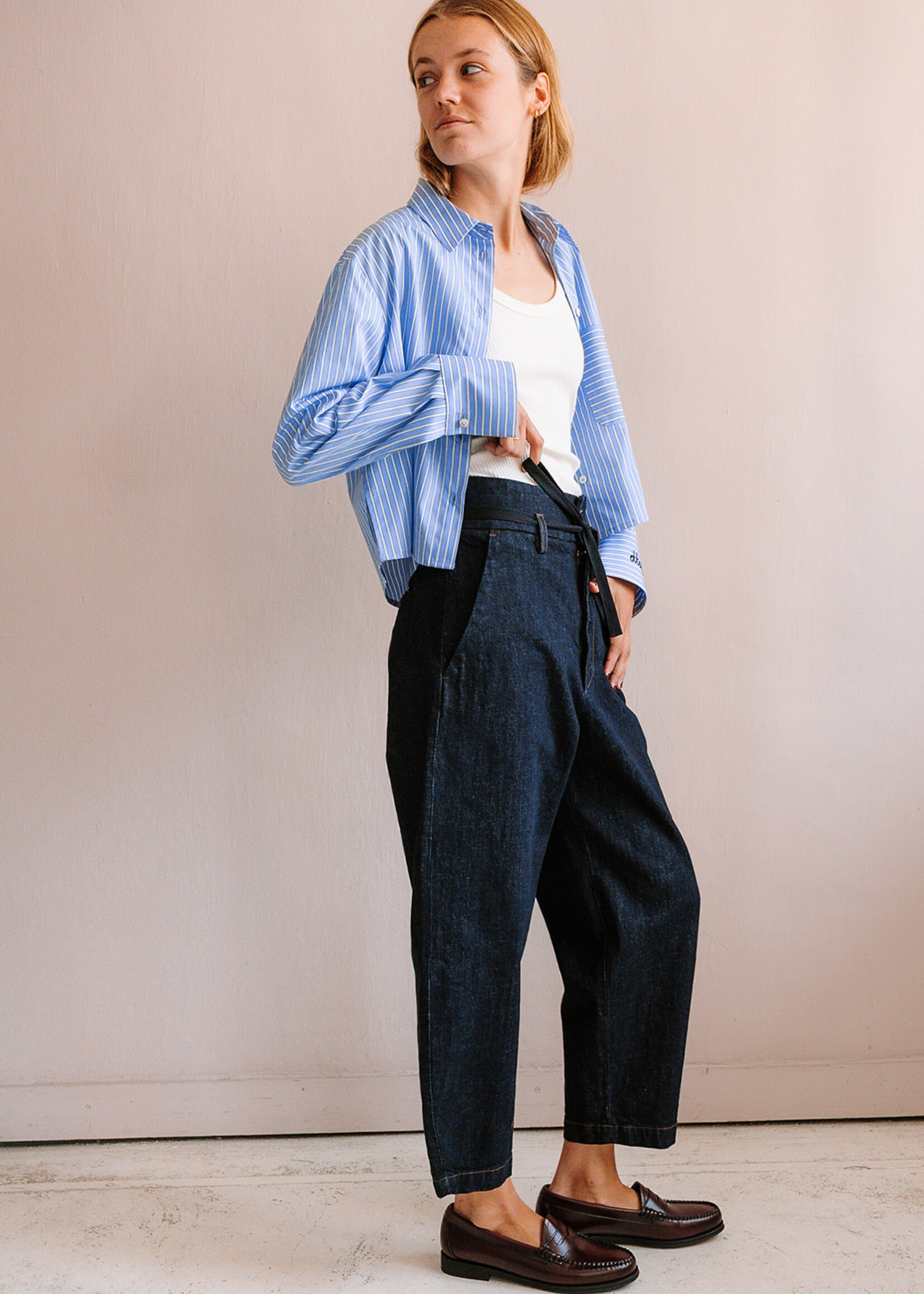 Barena Venezia Trouser candiano jeans  navy - Copy