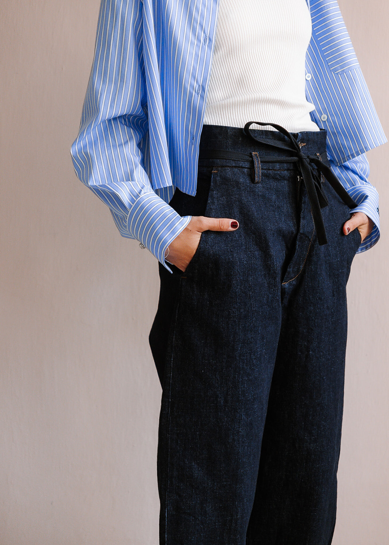 Barena Venezia Trouser candiano jeans  navy - Copy