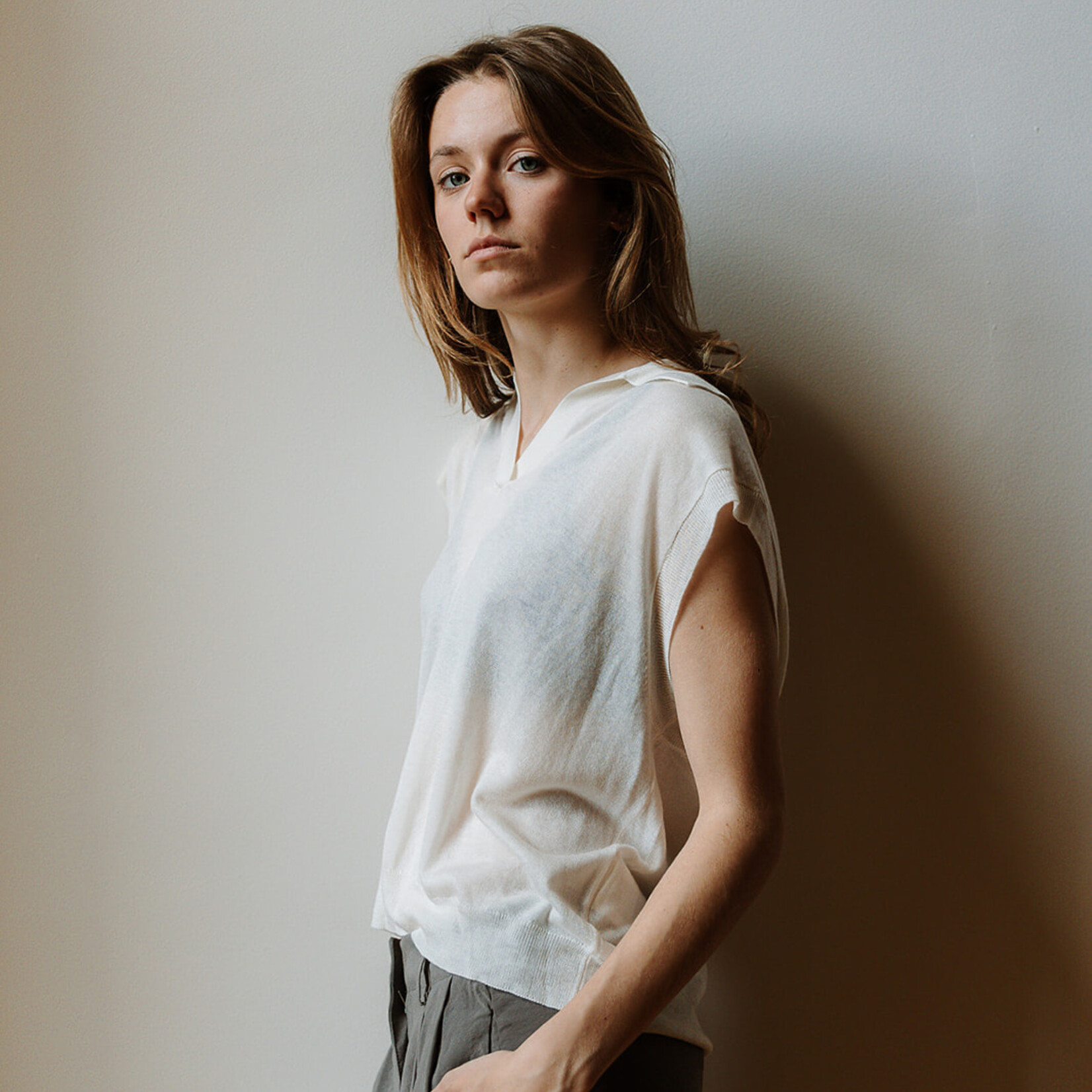 Absolut cashmere pull poncho Magalie off white